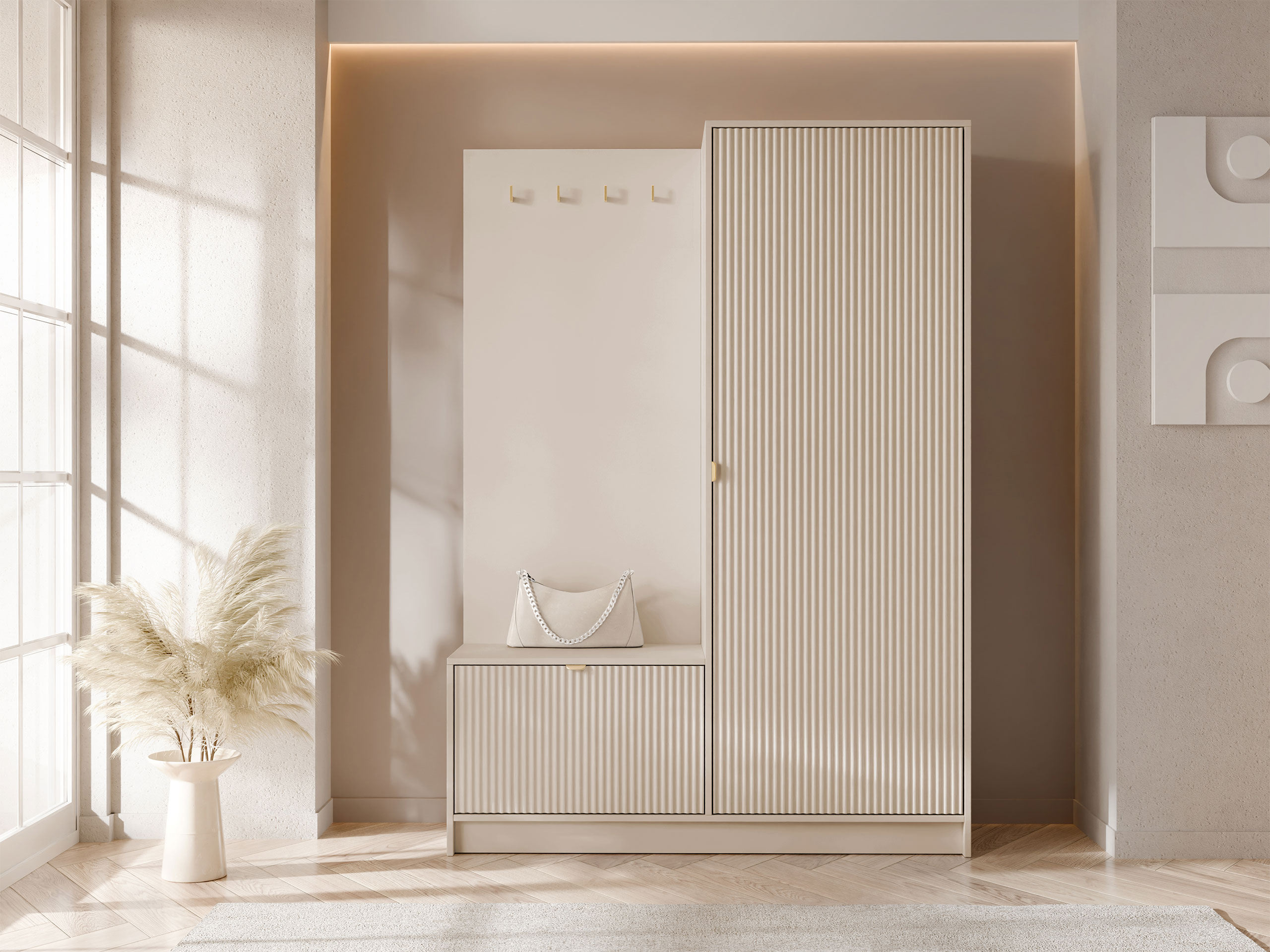 Entrésæt Comfivo Larmire 128 (Beige)