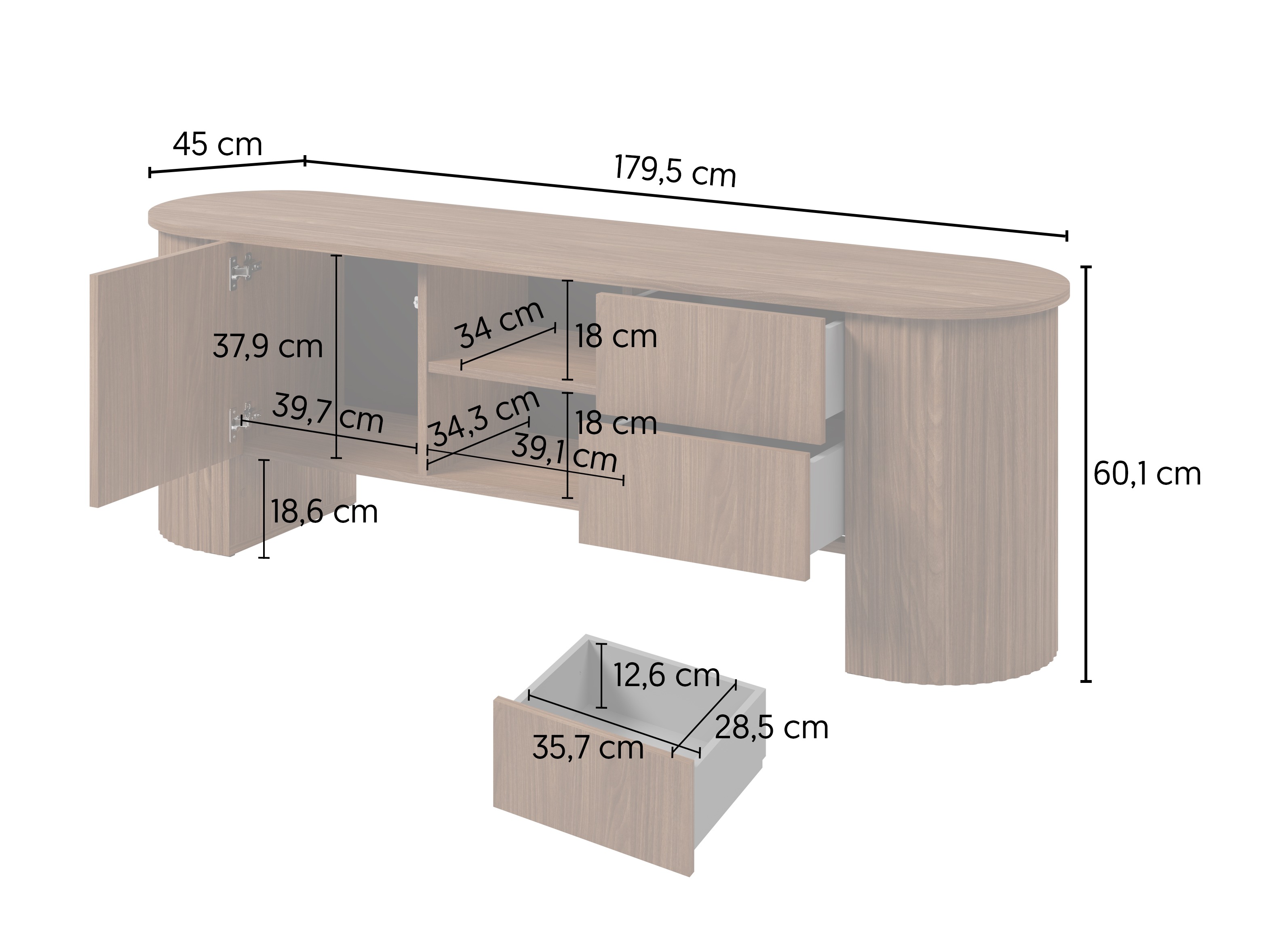 TV-bord Vermoru 103