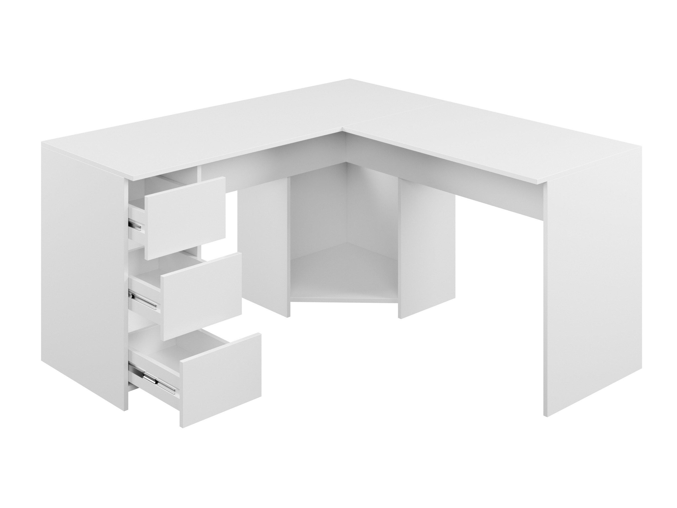 Hjørneskrivebord Comfivo 576 (Hvid)