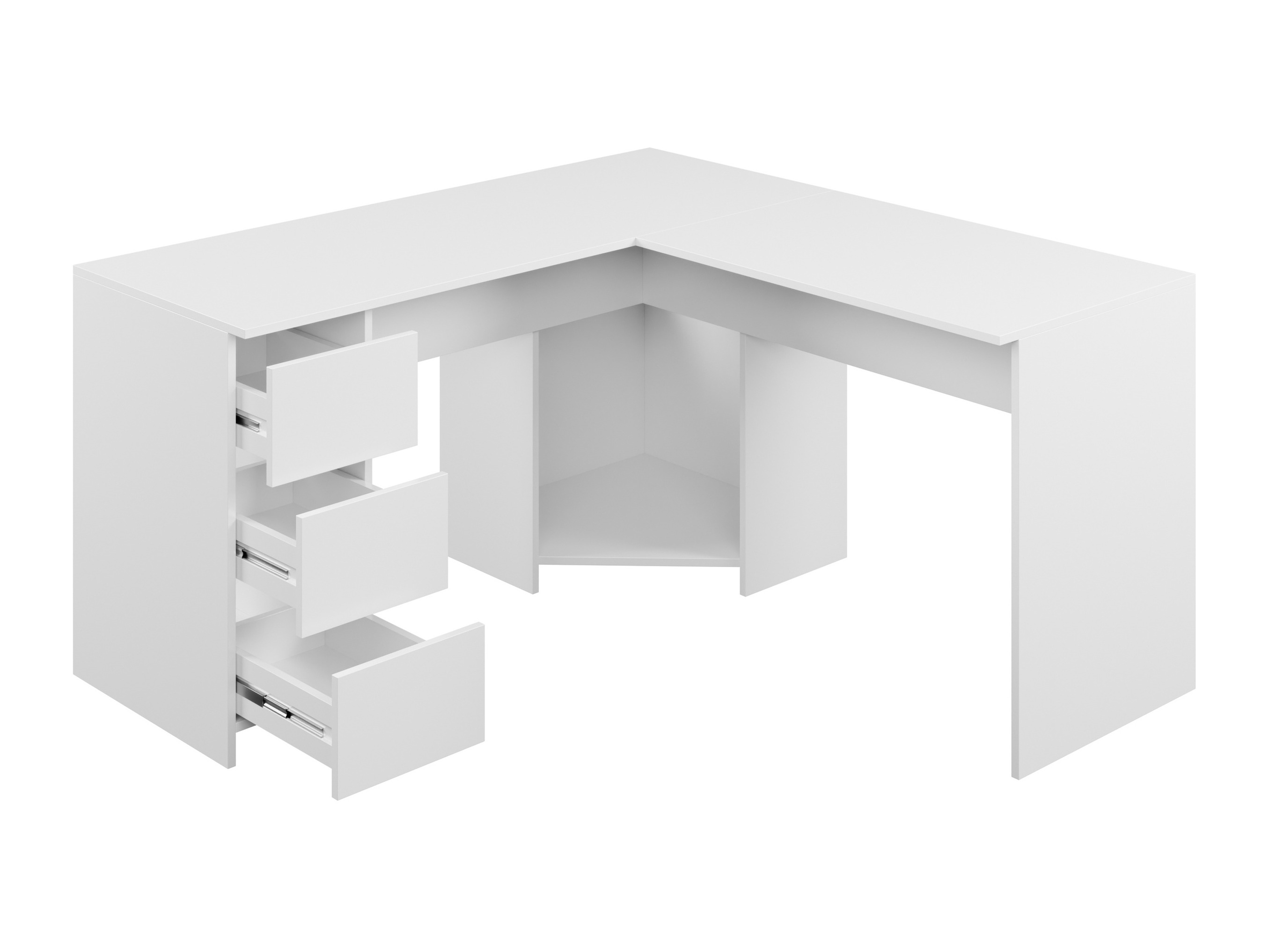 Hjørneskrivebord Comfivo 576 (Sort)