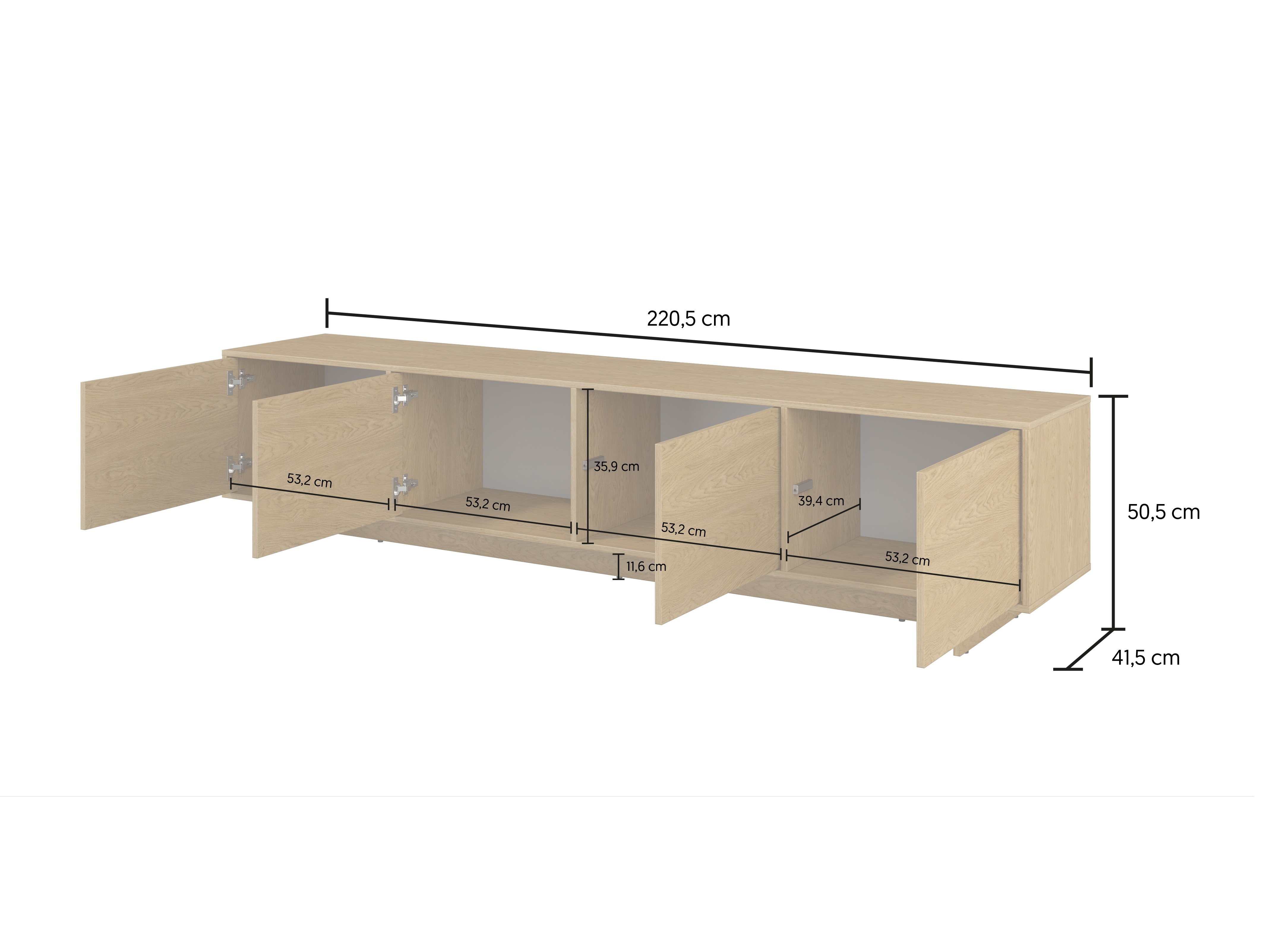 TV-bord Cavbali 101 (Lyst træ)