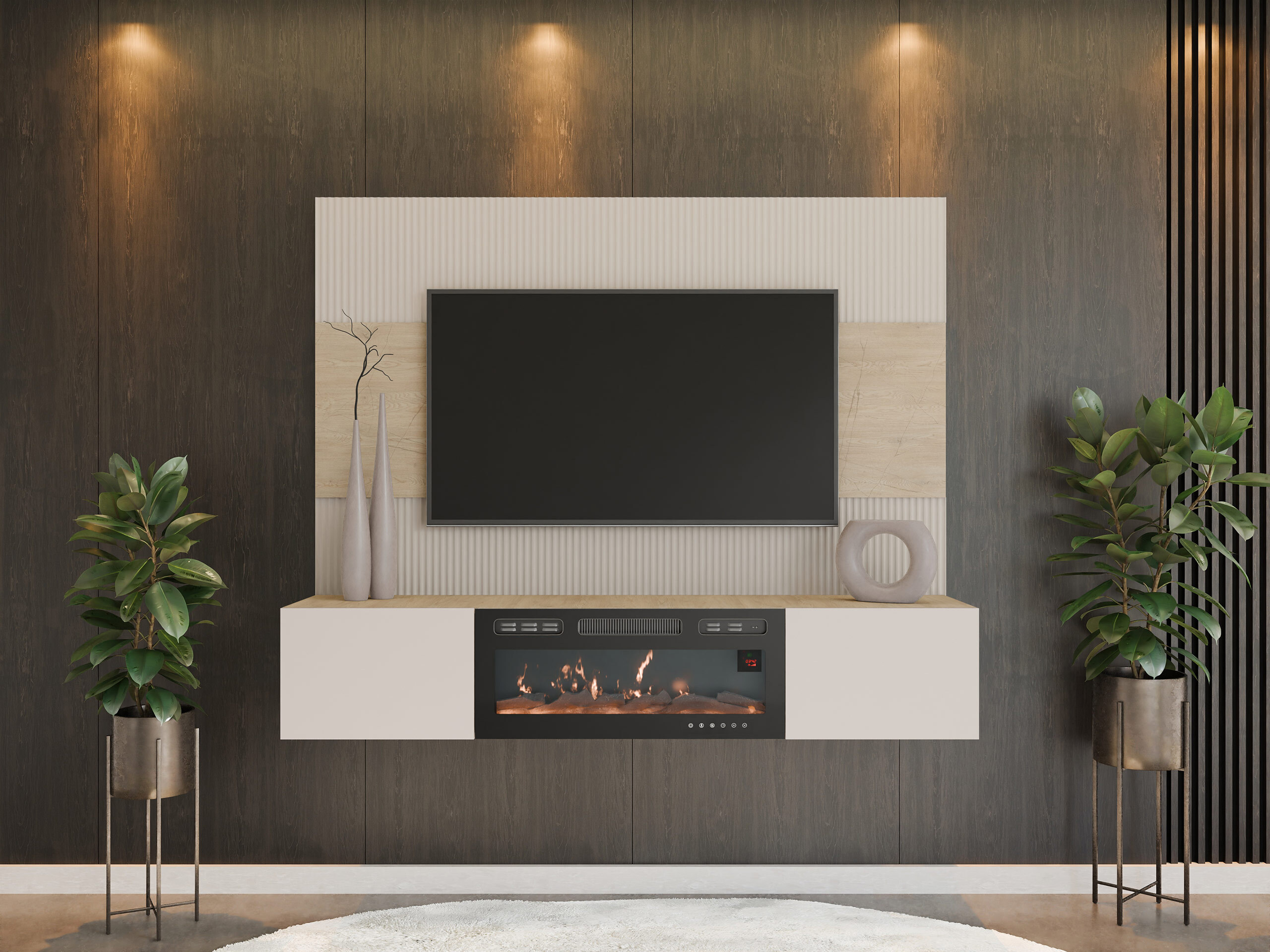 Stuemøbelsæt Comfivo Salix VII (Beige + Cremona-eg)