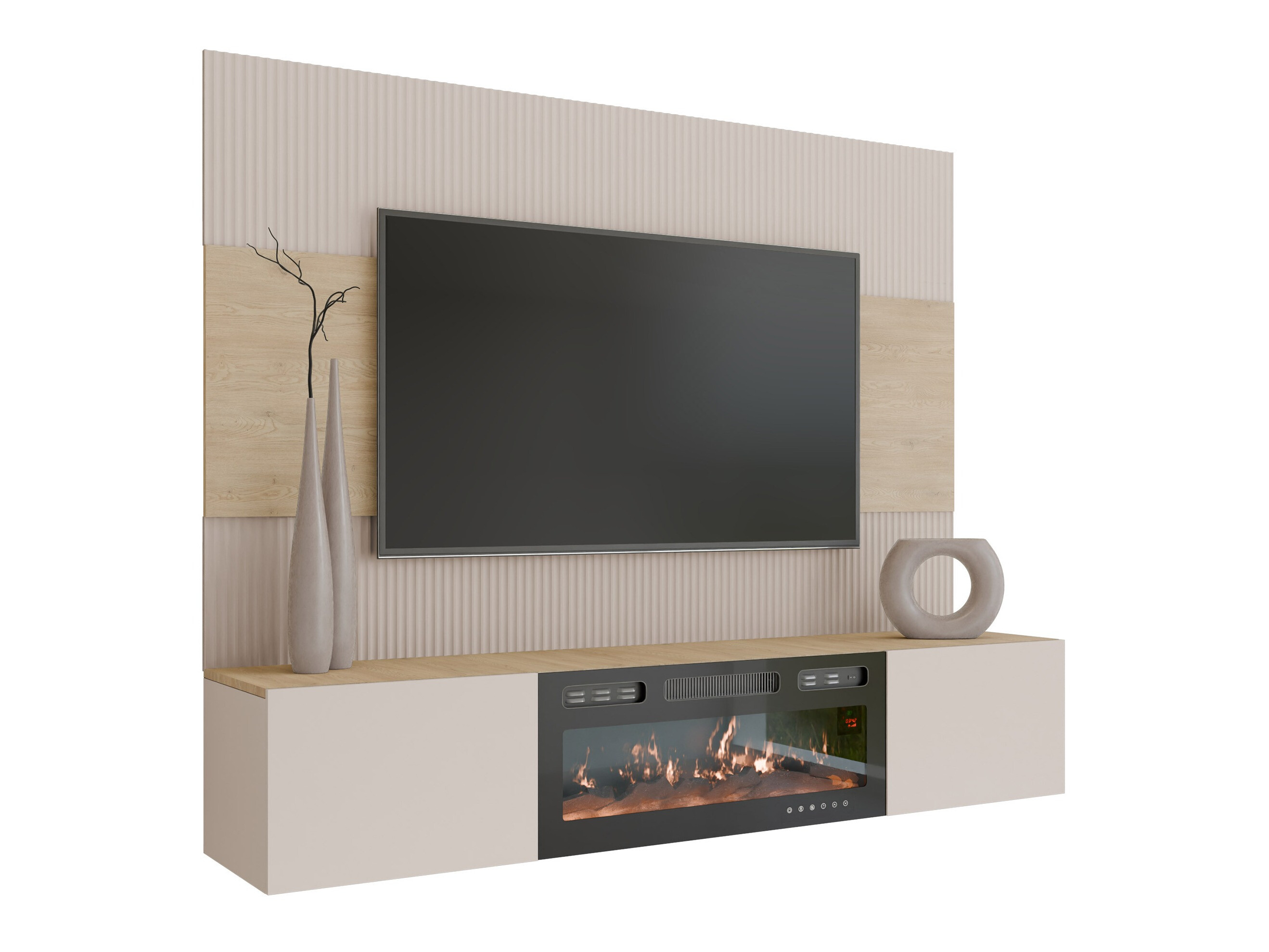 Stuemøbelsæt Comfivo Salix VII (Beige + Cremona-eg)