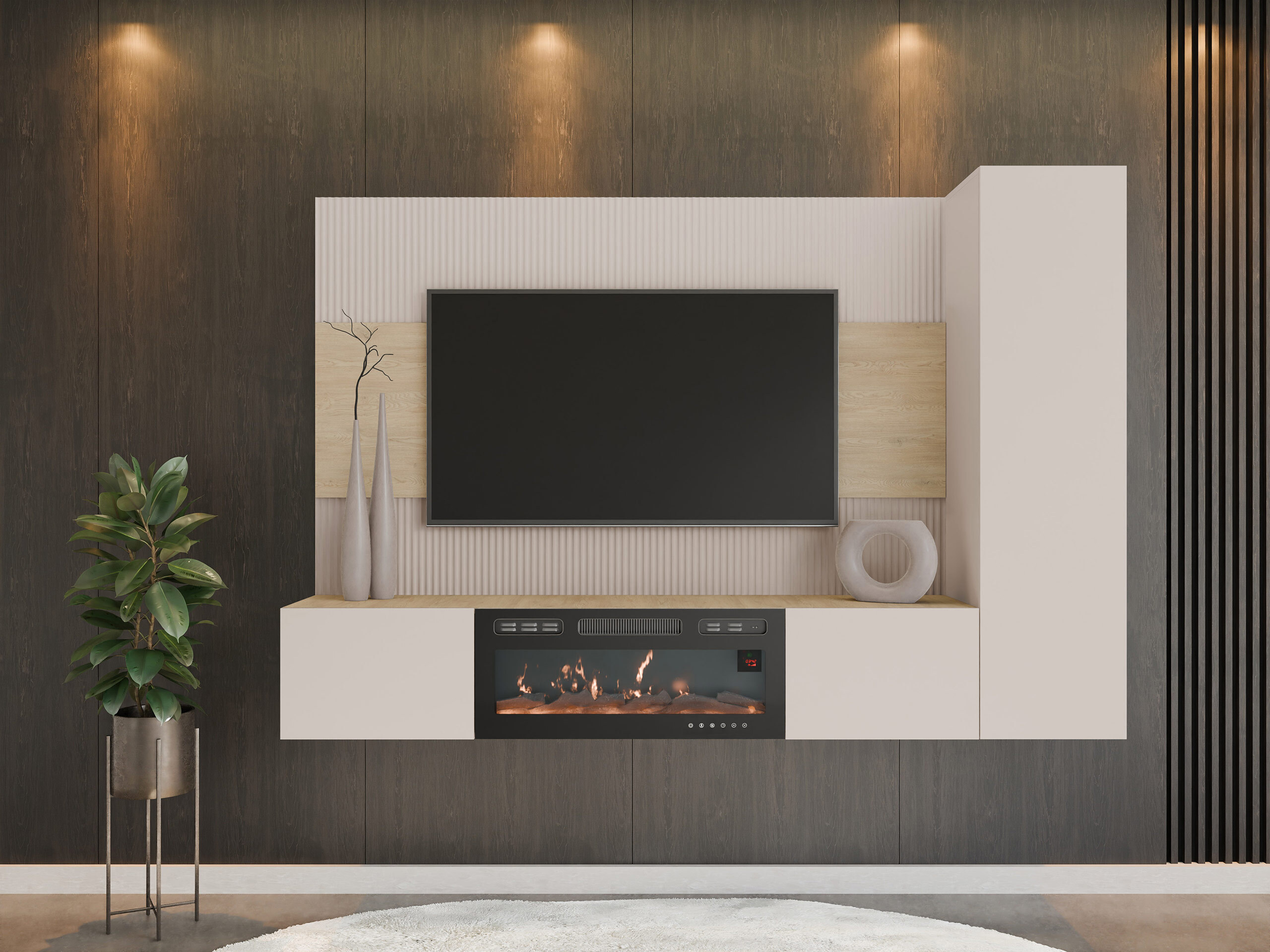 Stuemøbelsæt Comfivo Salix IX (Beige + Cremona-eg)