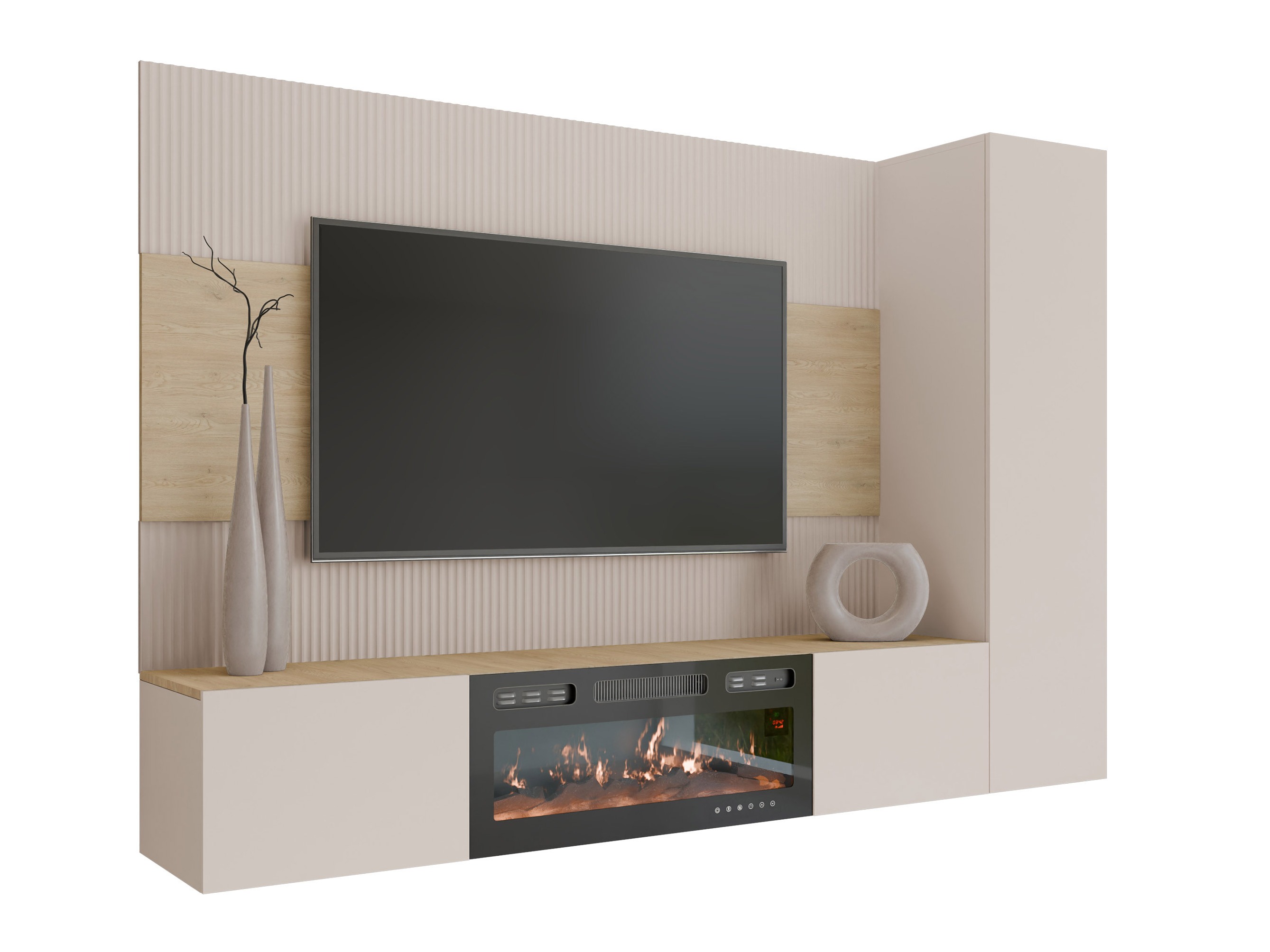 Stuemøbelsæt Comfivo Salix IX (Beige + Cremona-eg)