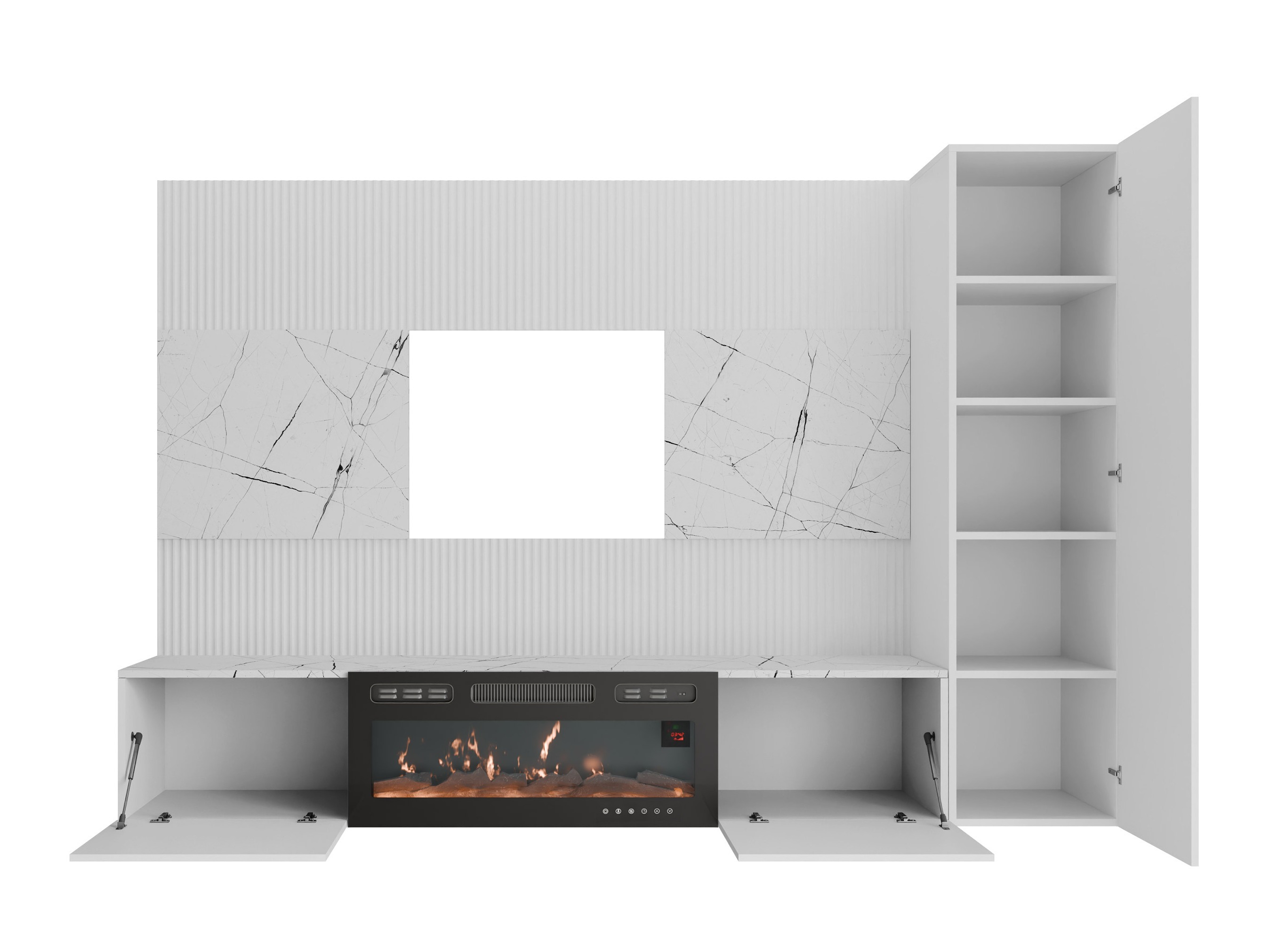 Stuemøbelsæt Comfivo Salix IX (Sort + Sort marmor)