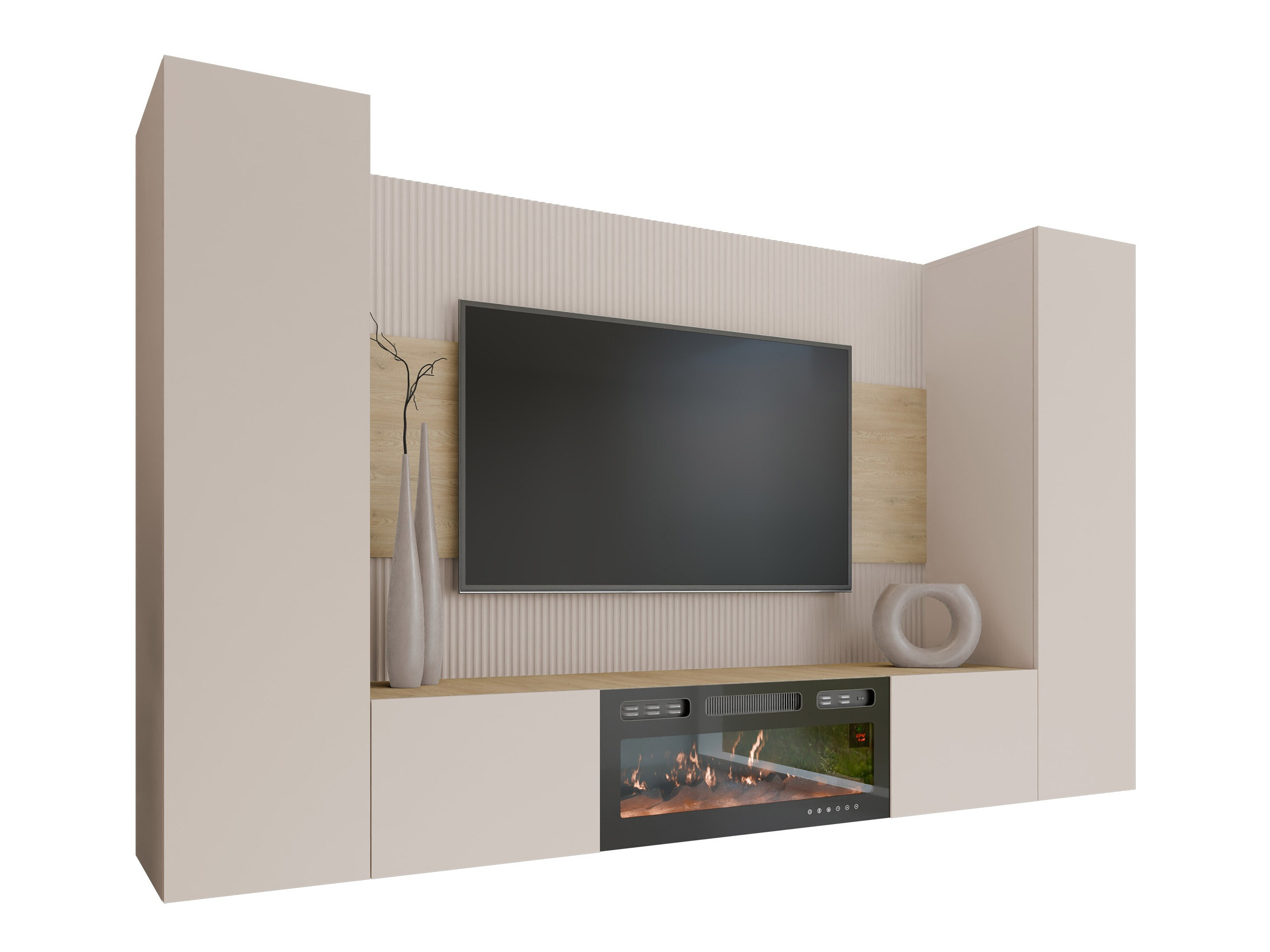 Stuemøbelsæt Comfivo Salix VIII (Beige + Cremona-eg)