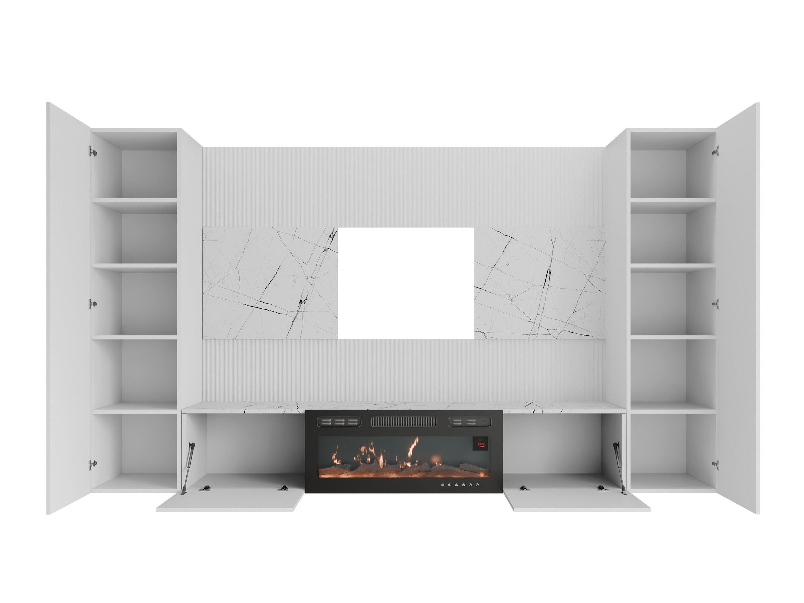 Stuemøbelsæt Comfivo Salix VIII (Sort + Sort marmor)