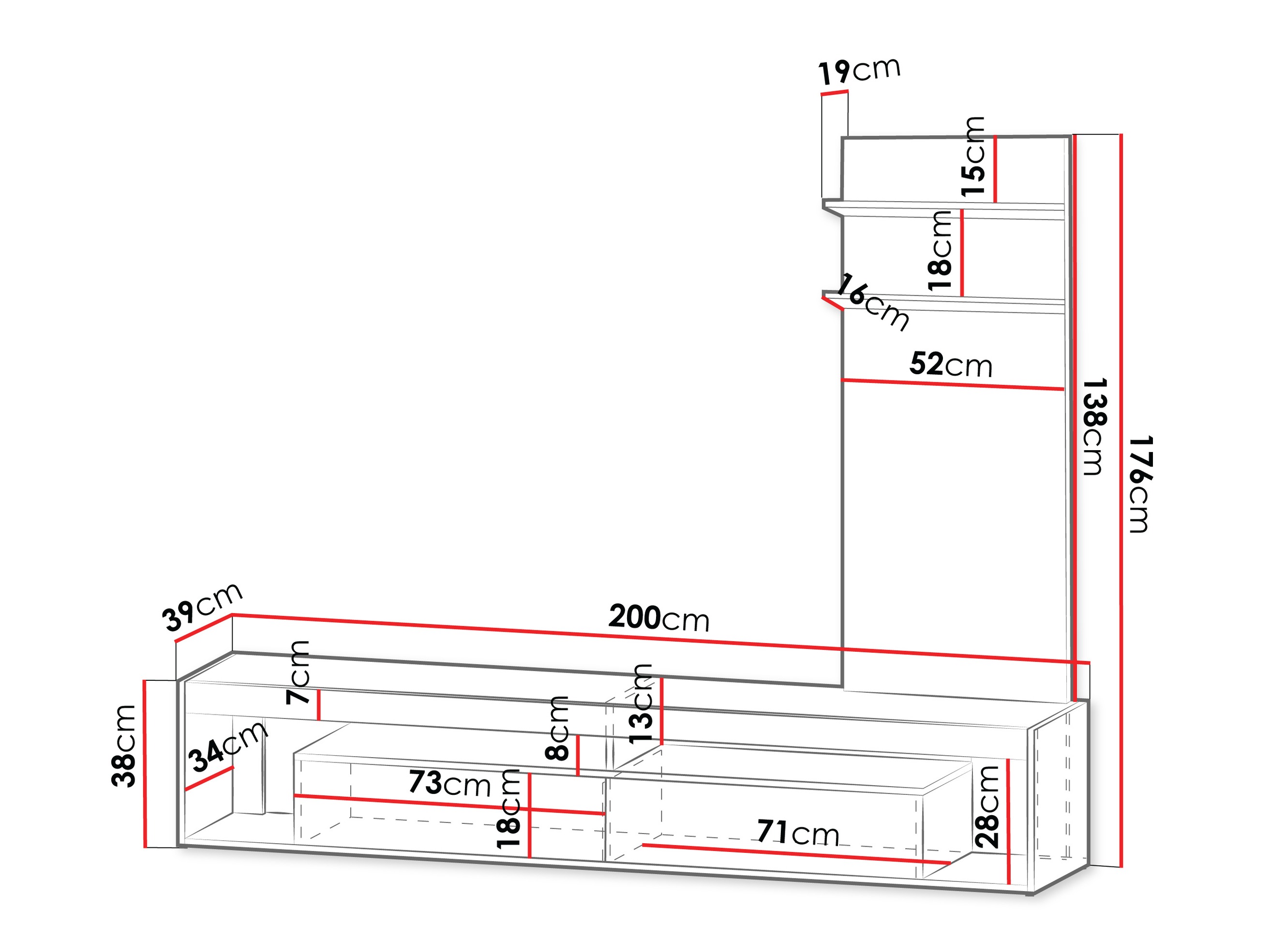 TV-bord Tenfioa 107 (Ja)