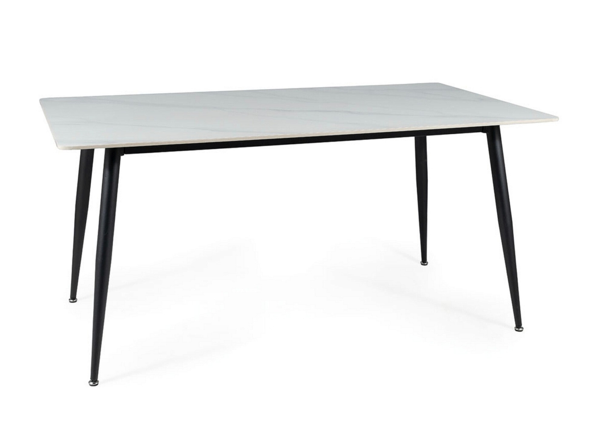 Bord Detroit 779 (Hvid marmor + Sort)