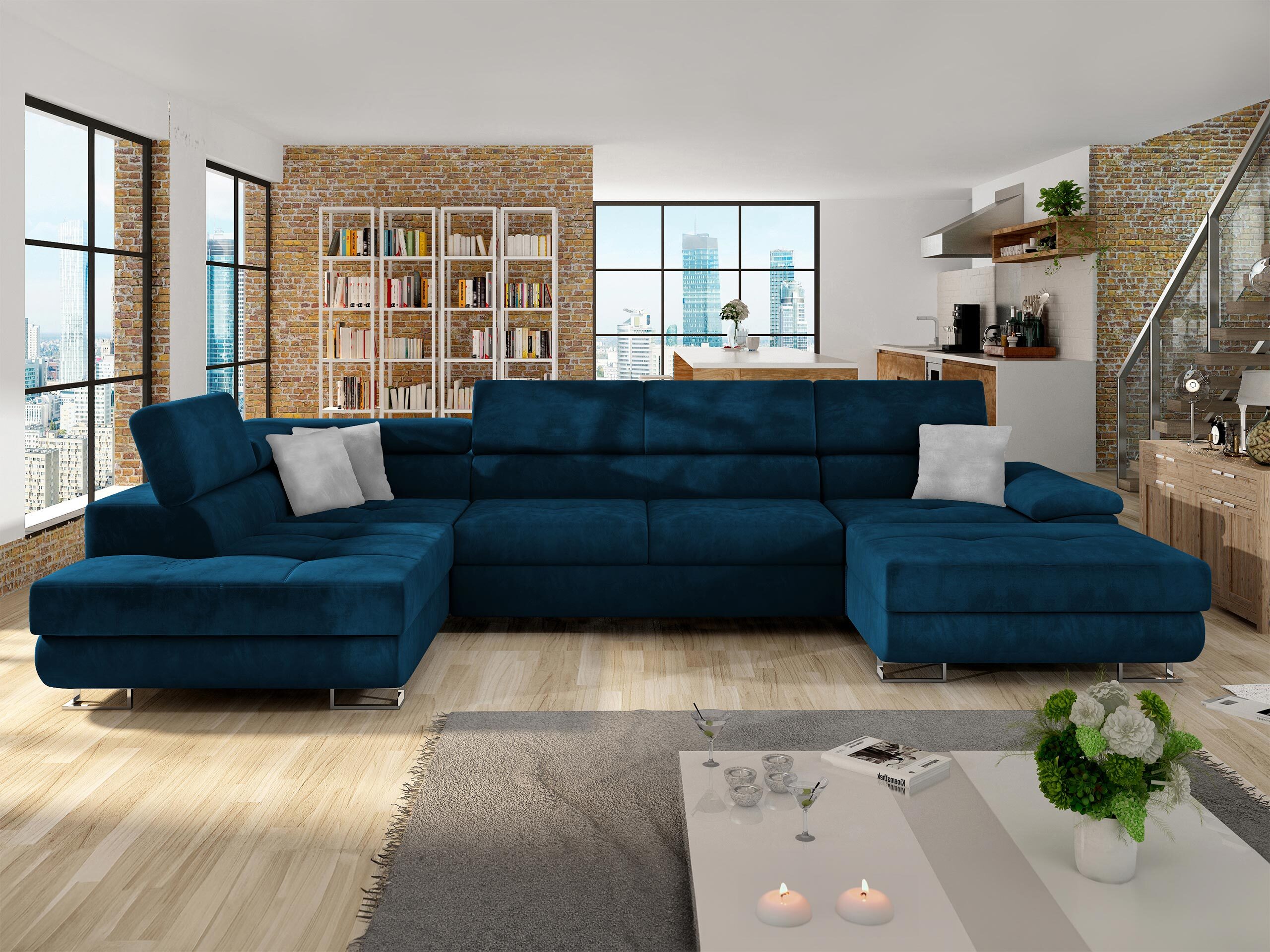 Hjørnesofa Comfivo Ruta IV (Kronos 09 + Paros 05)