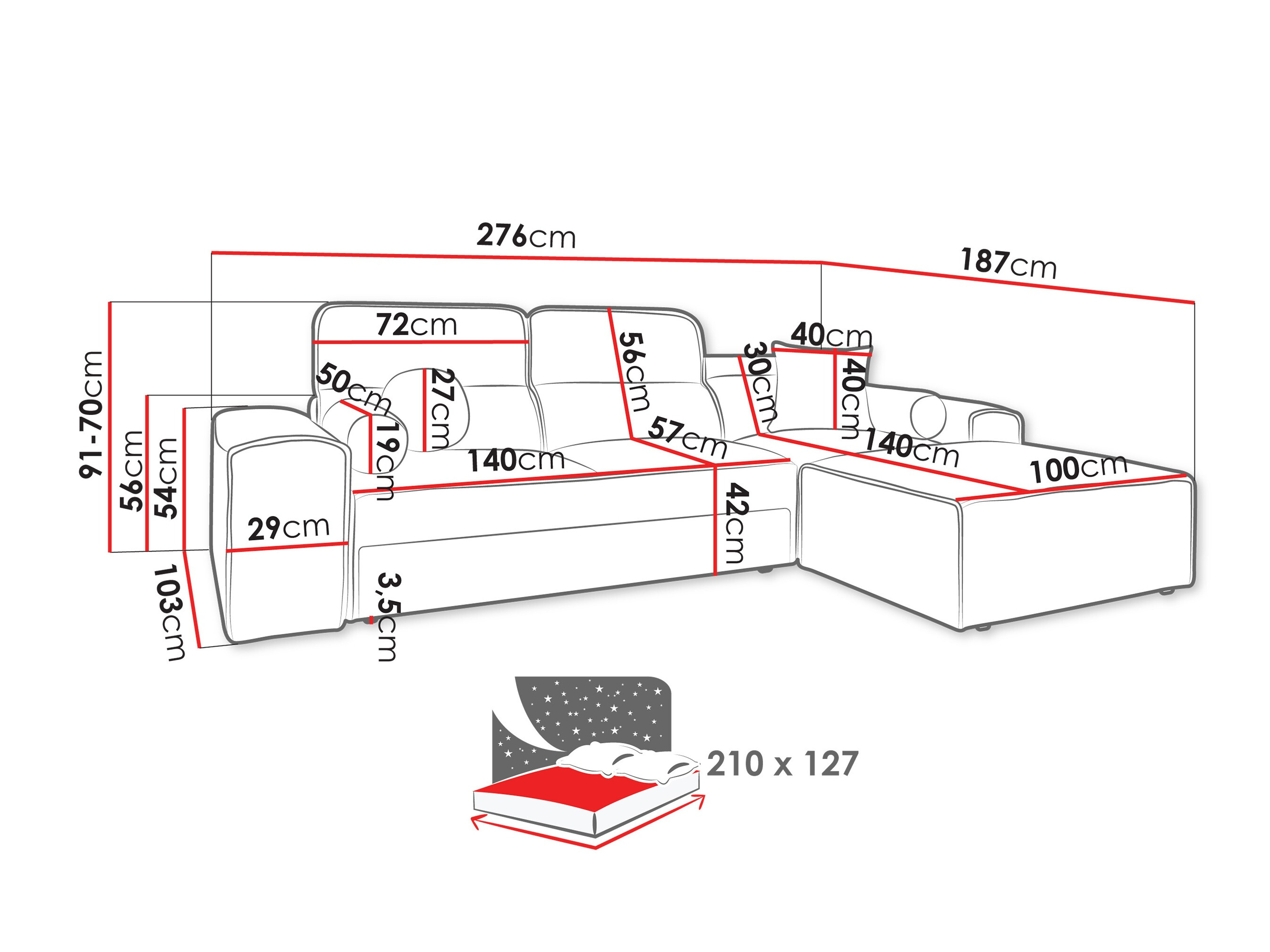 Hjørnesofa Sarasota 202 (Velo 621)