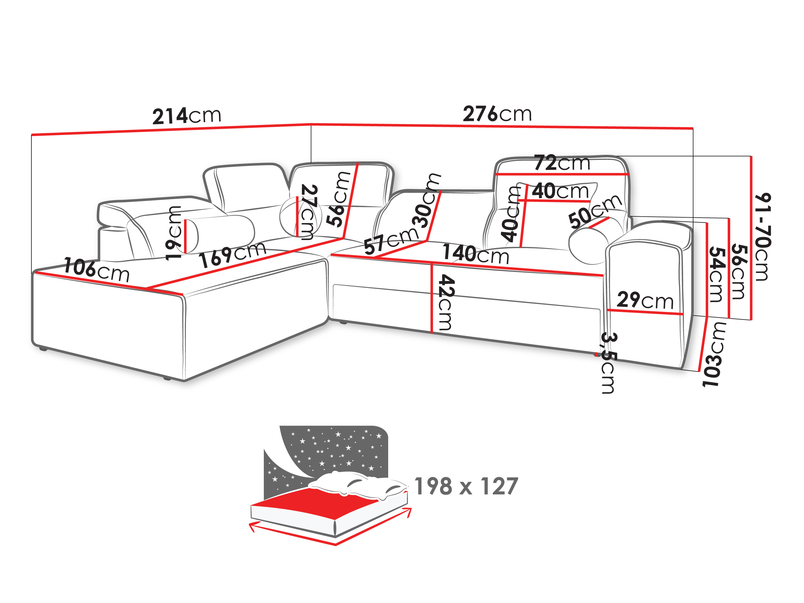Hjørnesofa Sarasota 203 (Velo 623)