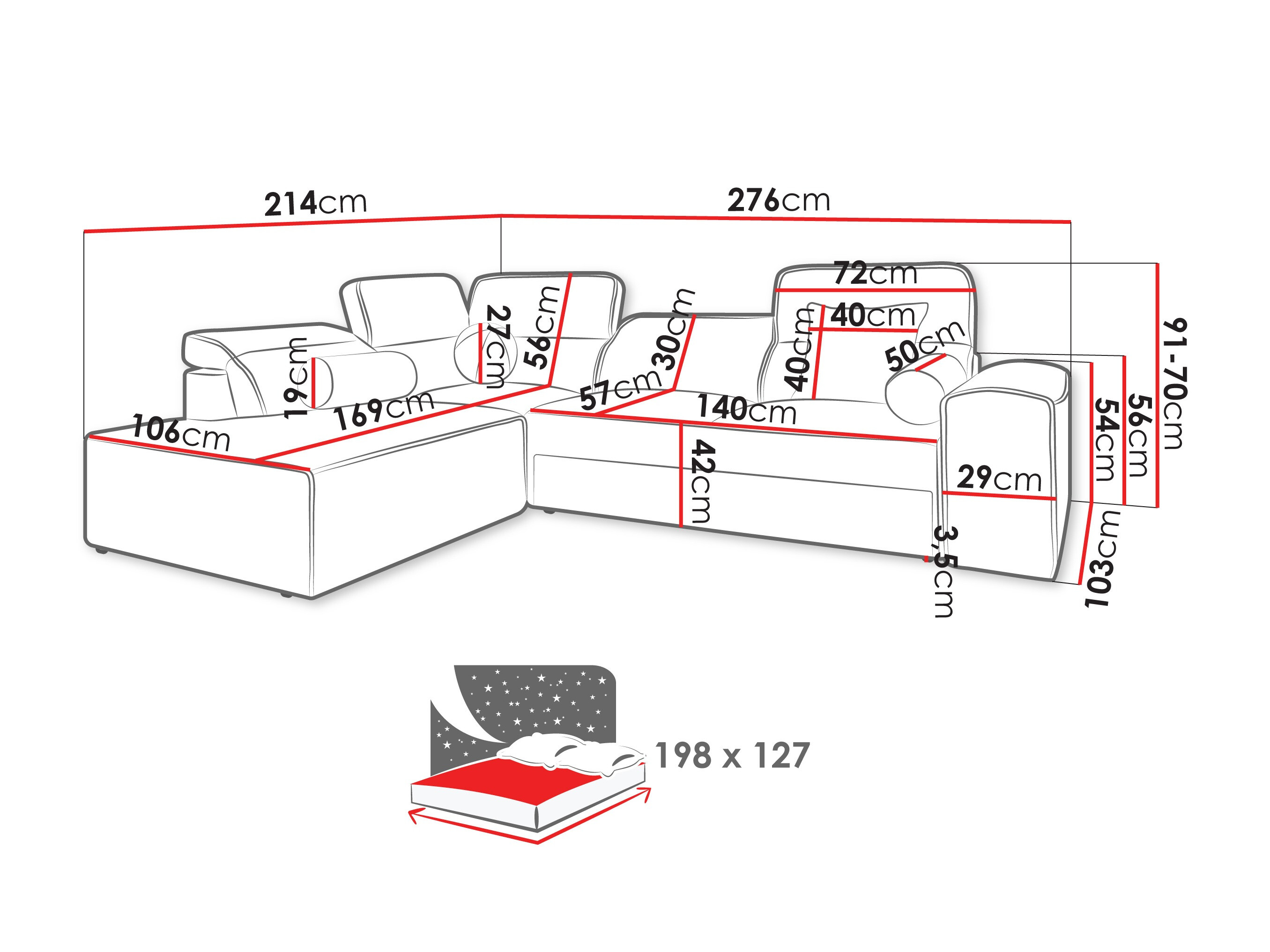 Hjørnesofa Sarasota 203 (Velo 621)