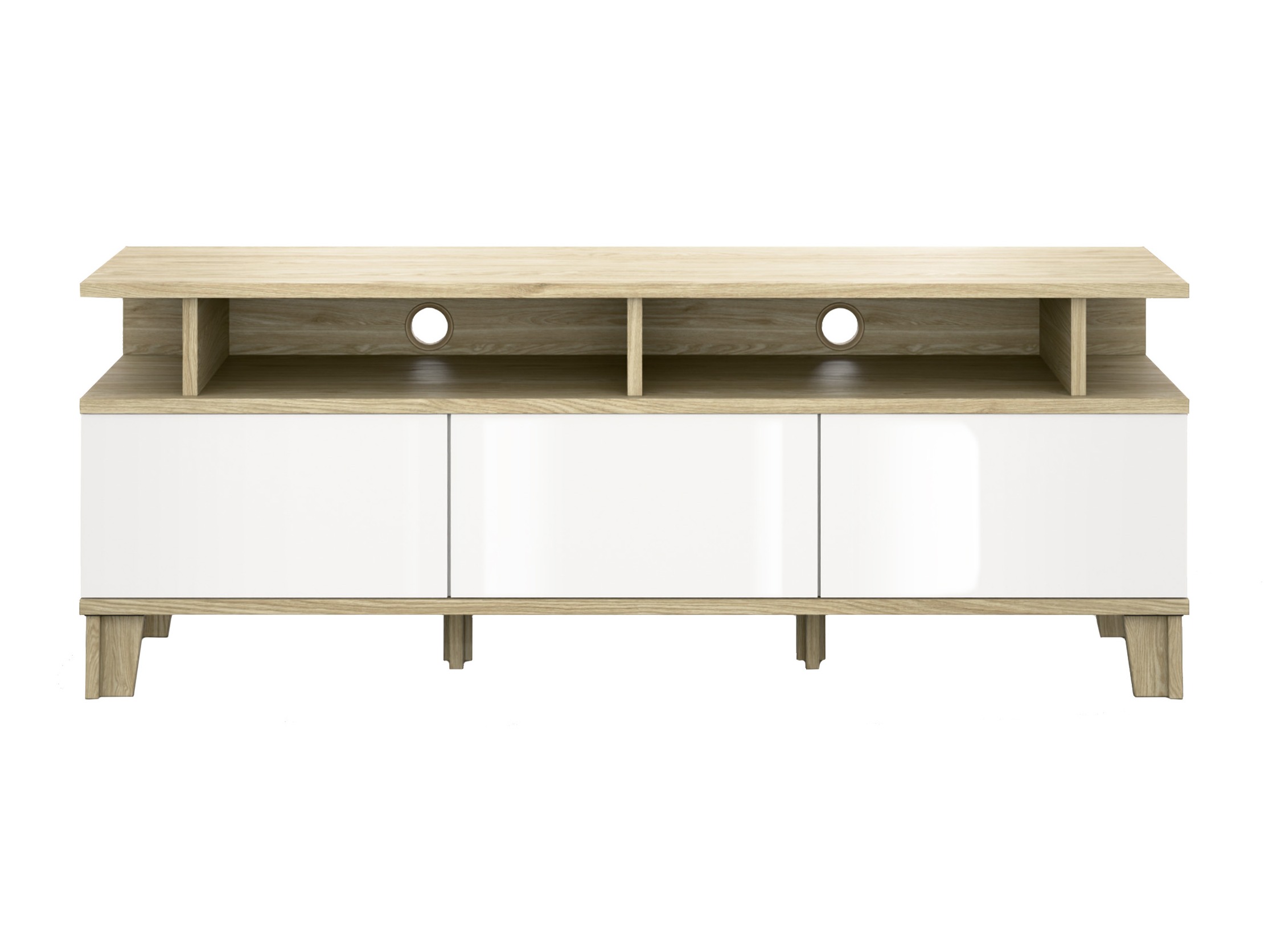 TV-bord Evarveru 101 (Glansfuld hvid)