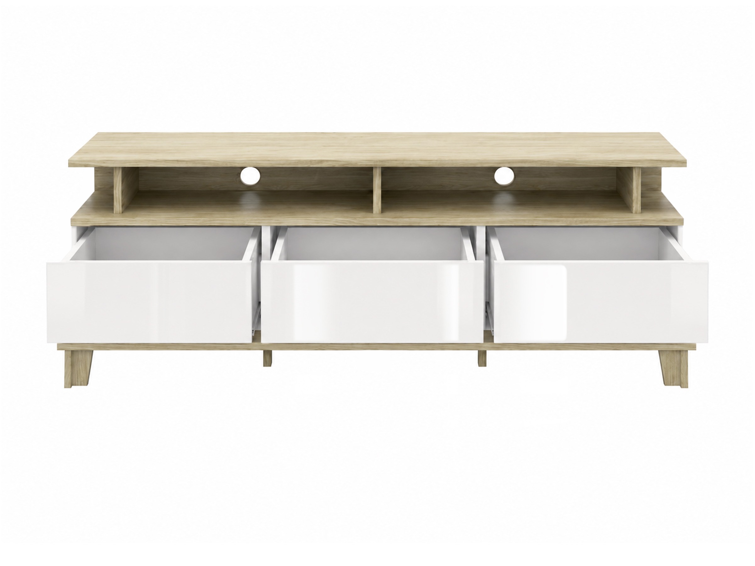 TV-bord Evarveru 101 (Glansfuld hvid)