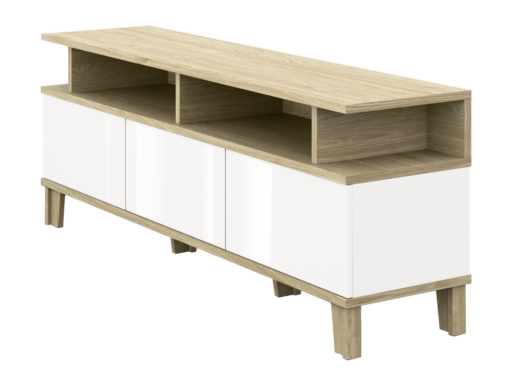 TV-bord Evarveru 101 (Glansfuld hvid)
