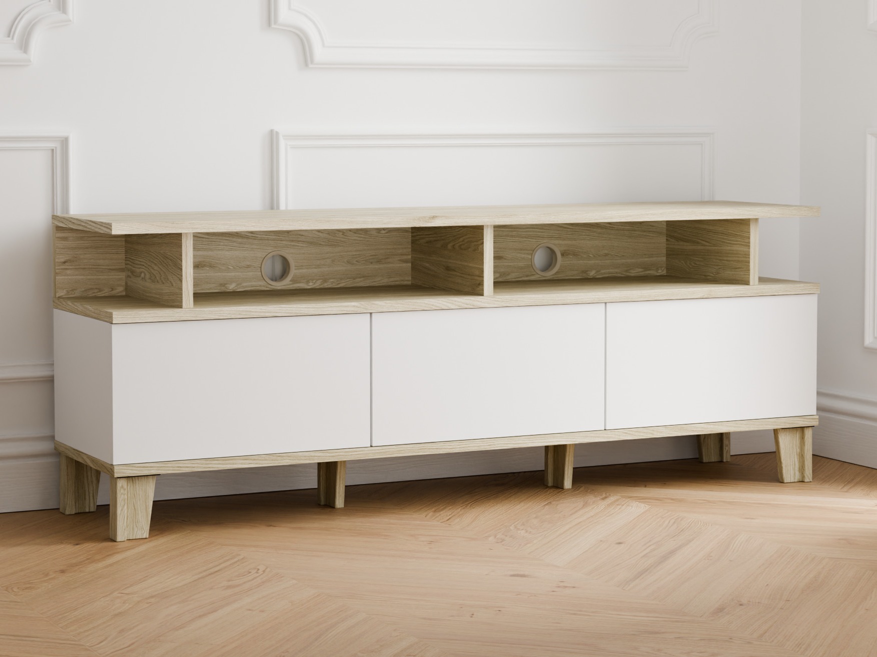 TV-bord Evarveru 101 (Mat hvid)