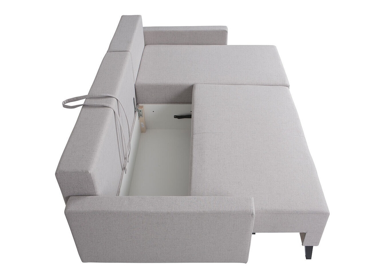 Hjørnesofa Delbene 130 (Aura 23 + Blank sort)
