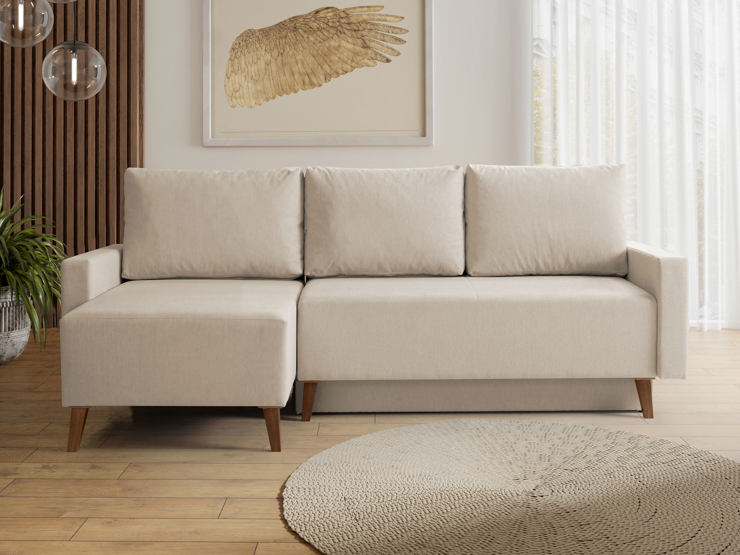 Hjørnesofa Delbene 130 (Verita 03 + Mørk San Remo eg)