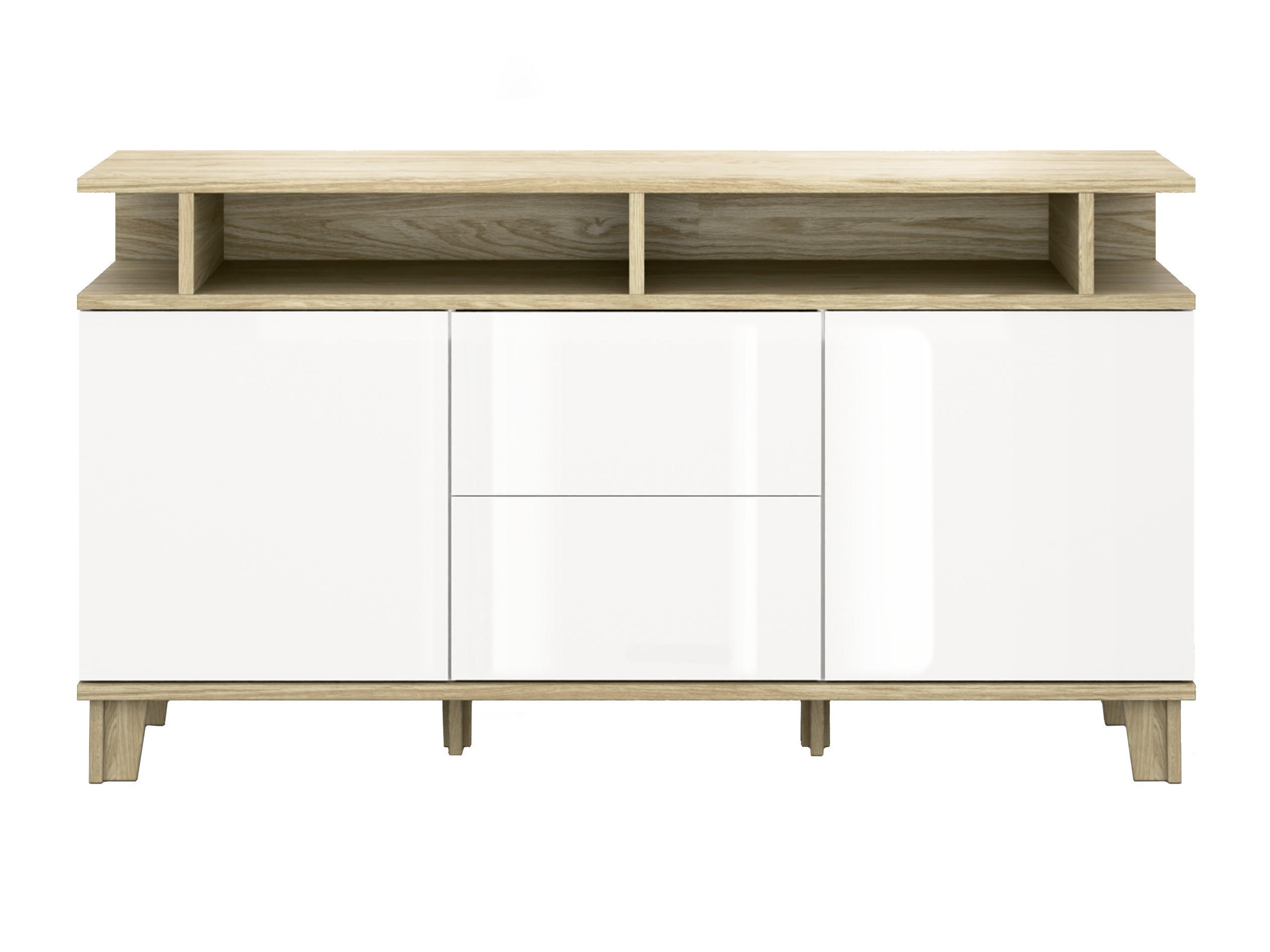 Kommode Evarveru 105 (Glansfuld hvid)