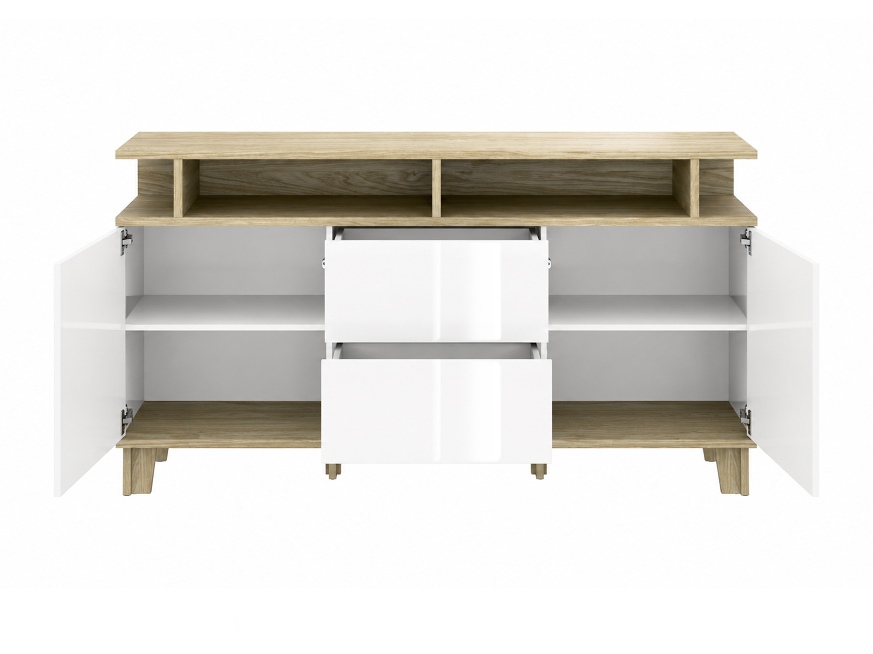 Kommode Evarveru 105 (Glansfuld hvid)
