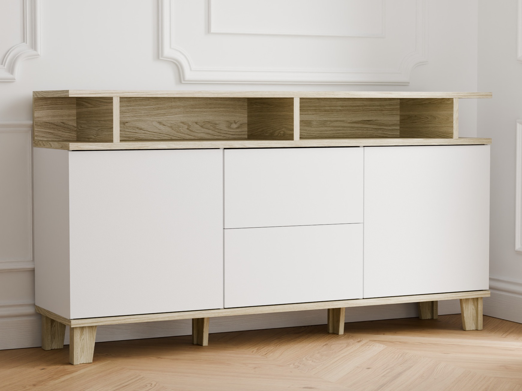 Kommode Evarveru 105 (Mat hvid)