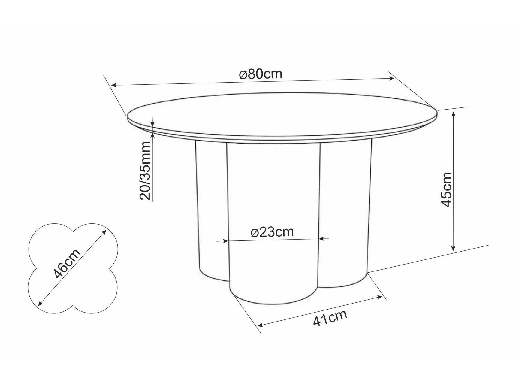 Sofabord Detroit 1013 (Lys grå)