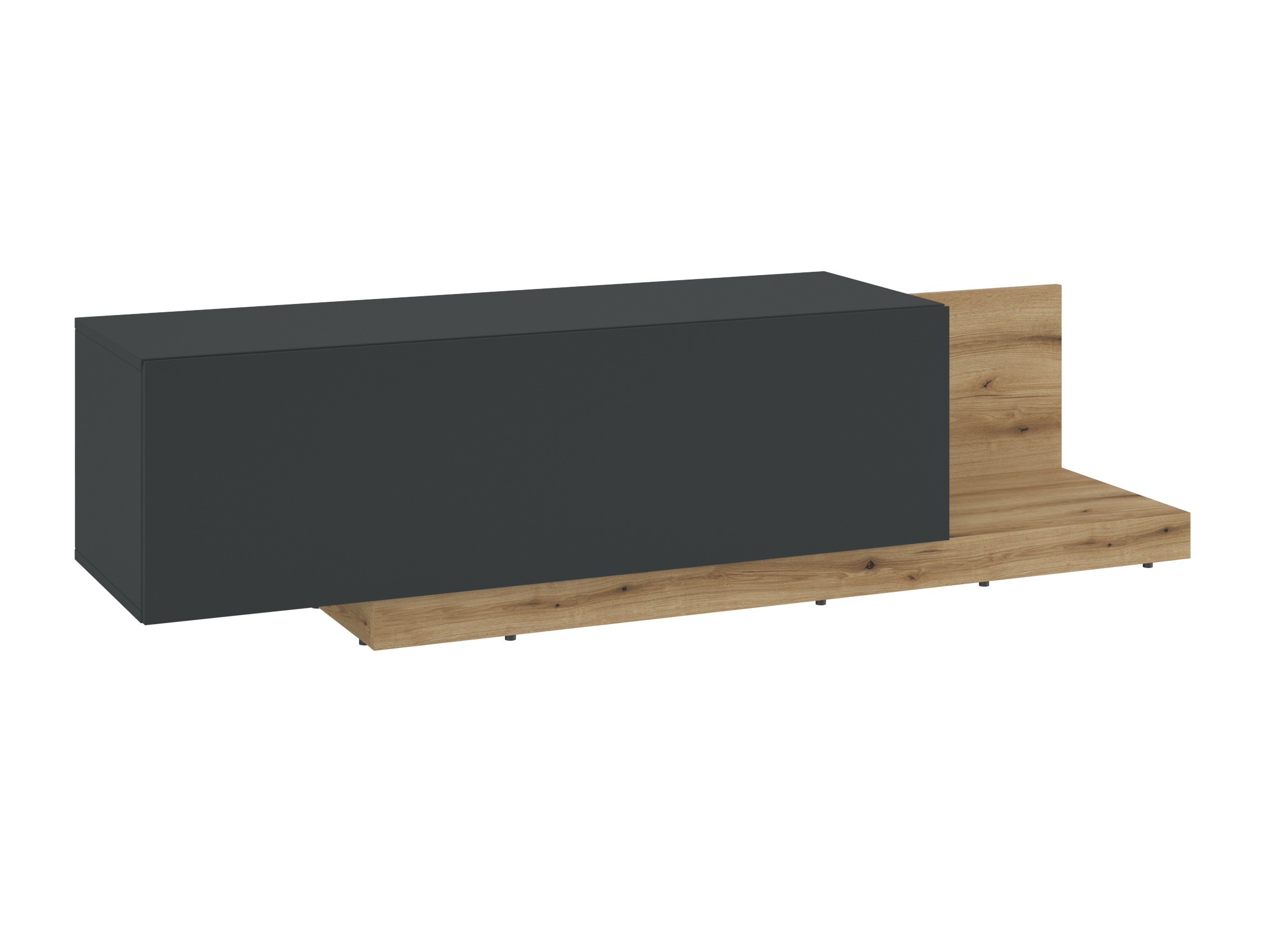 TV-bord Ontario 244 (Grå + Egetræ)