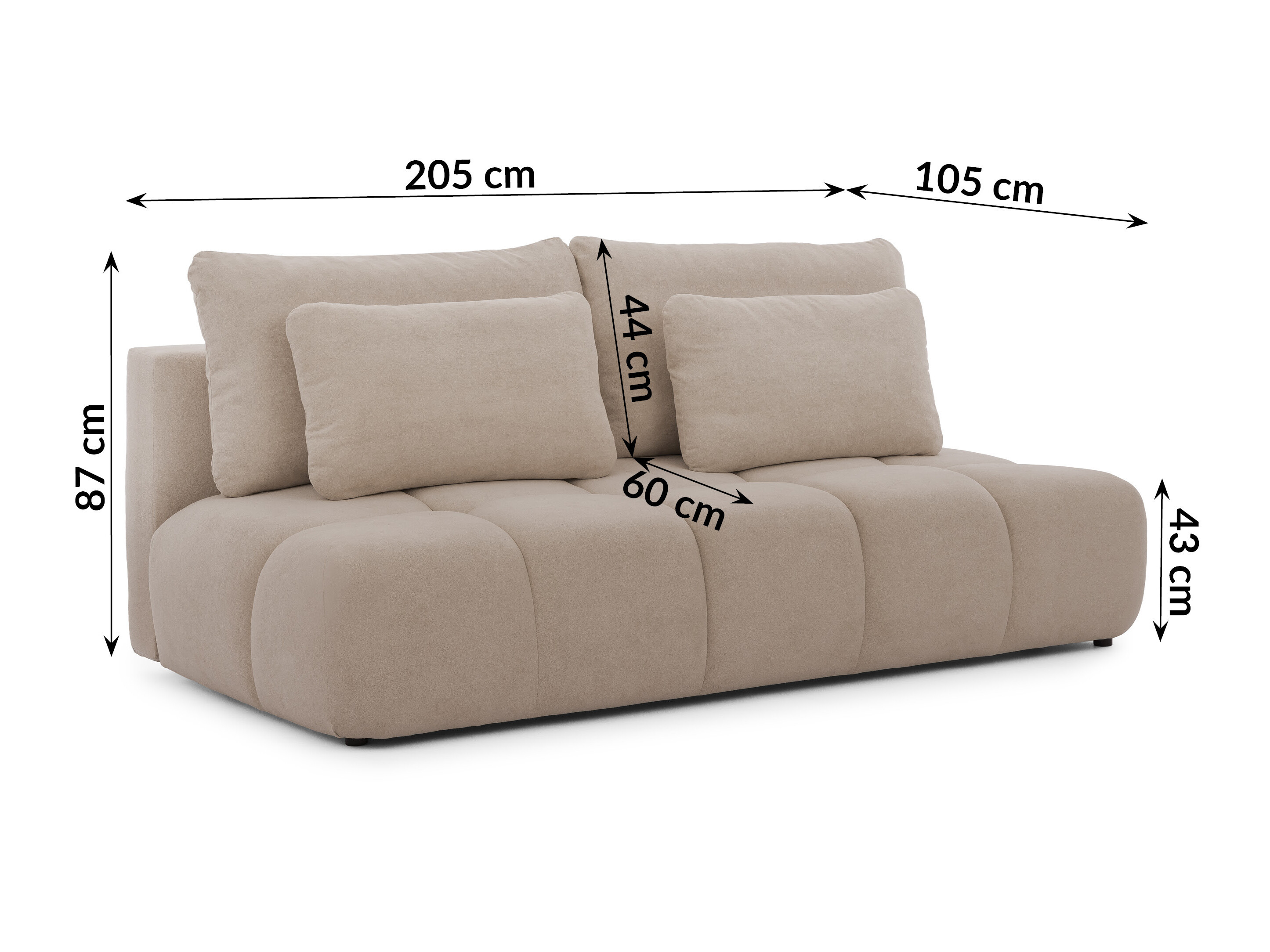 Sovesofa Rocklin 203 (Soft Plush 03)