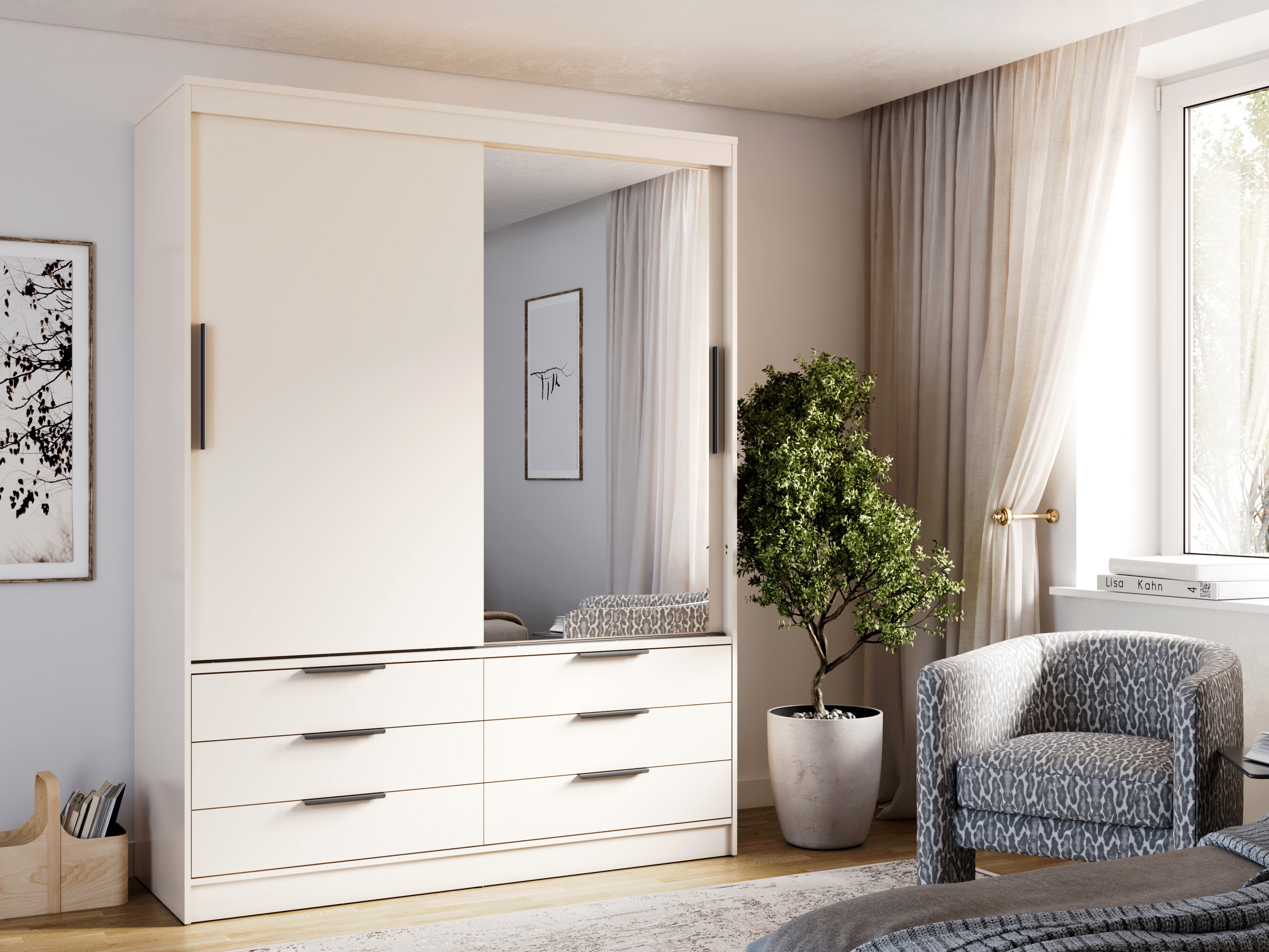 Garderobeskab Fresno 183 (Beige)