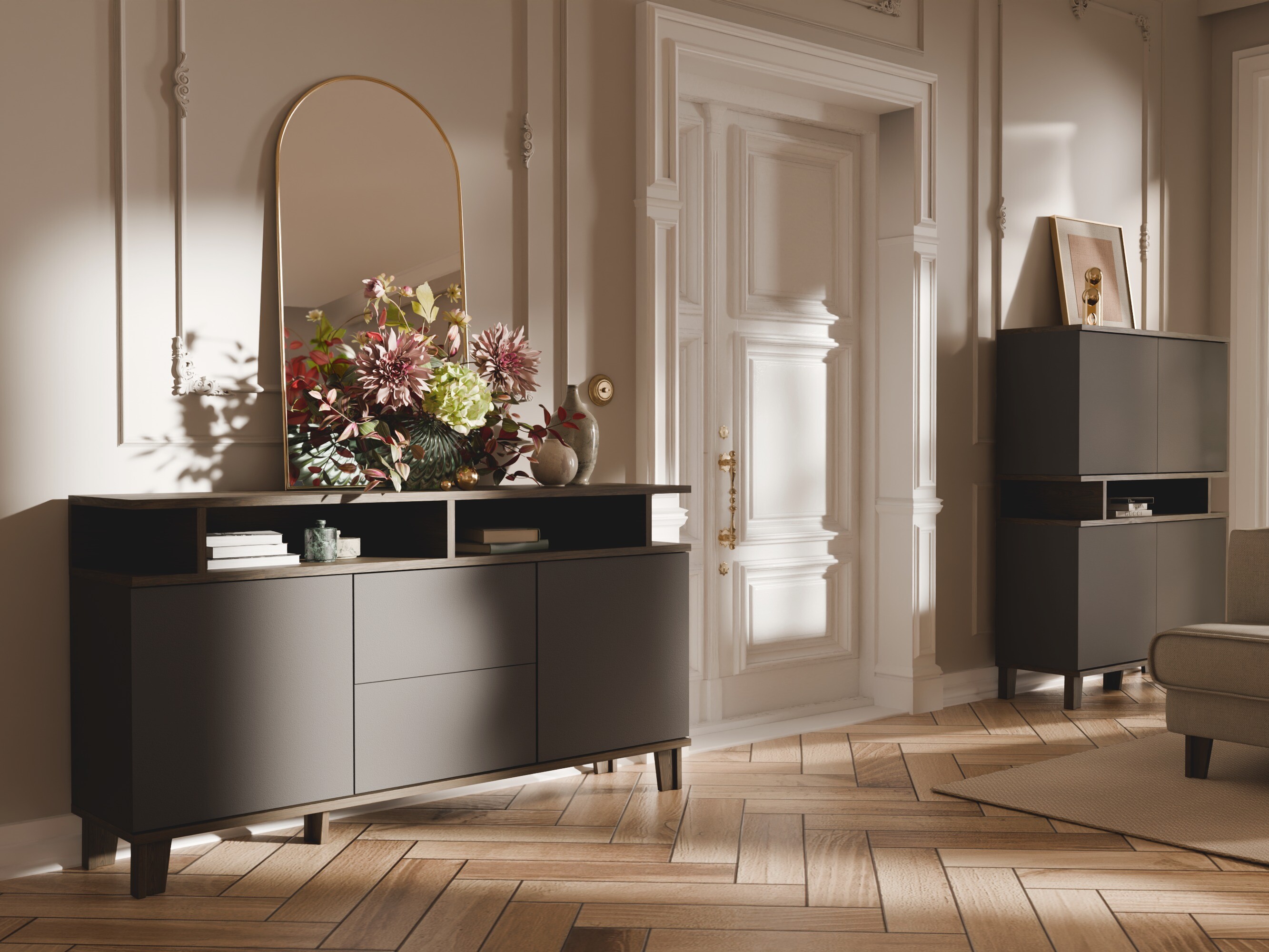 Kommode Evarveru 105 (Antracit)