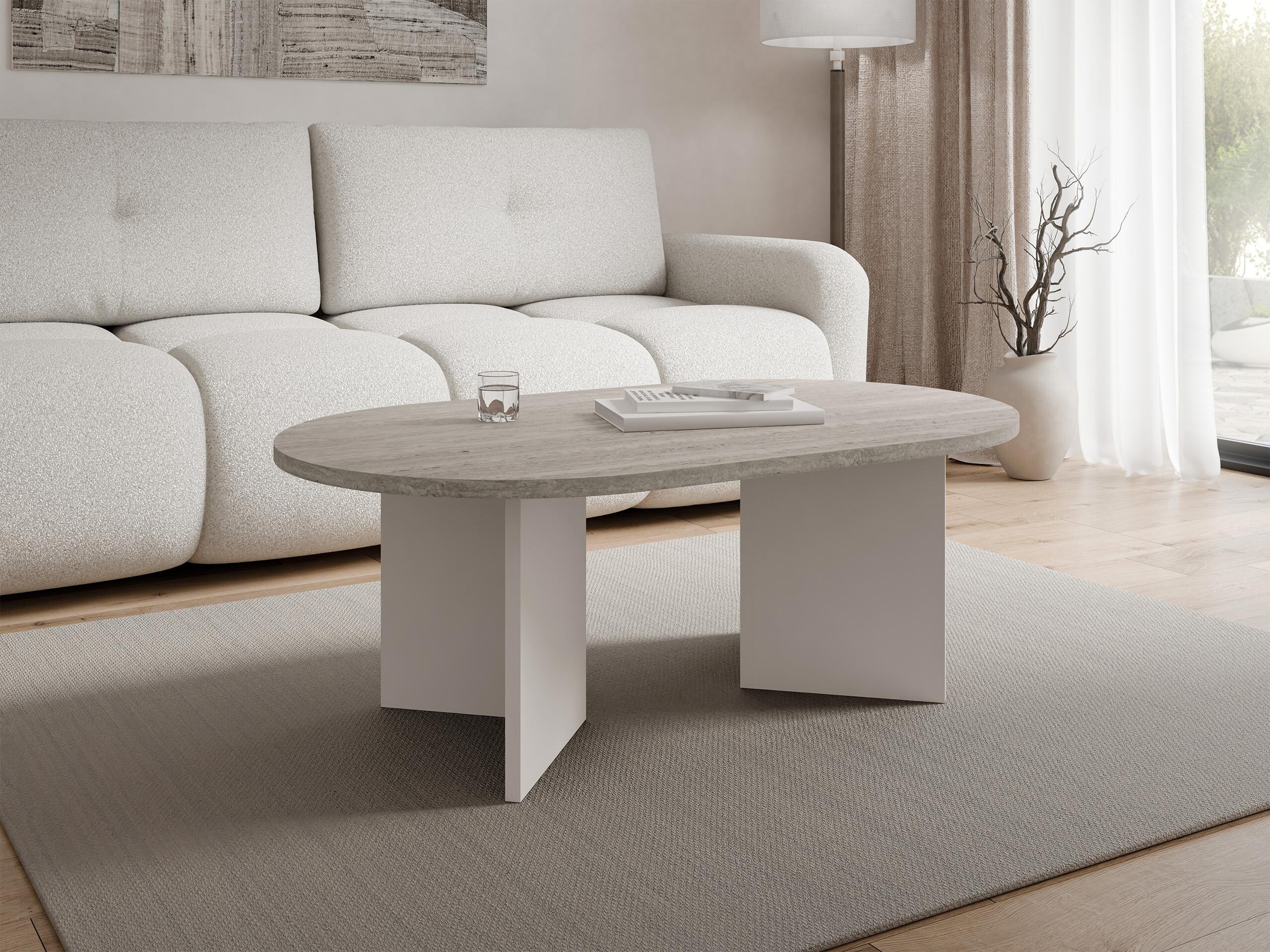 Sofabord Comfivo Fungus (Lys Travertine + Beige)