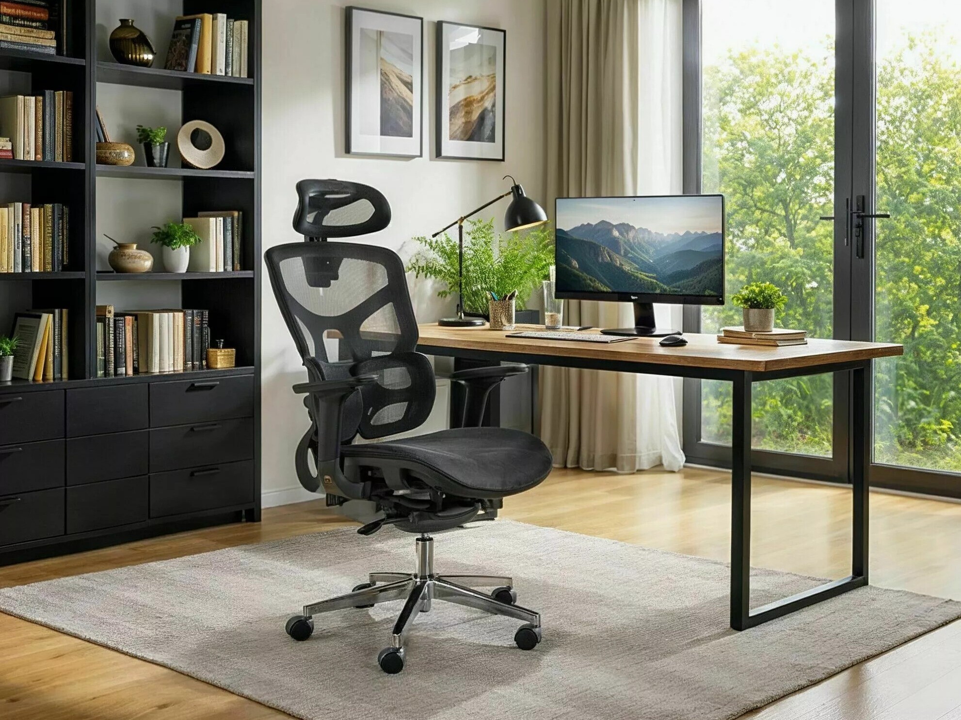 Kontorstol Detroit 1038 (Sort)