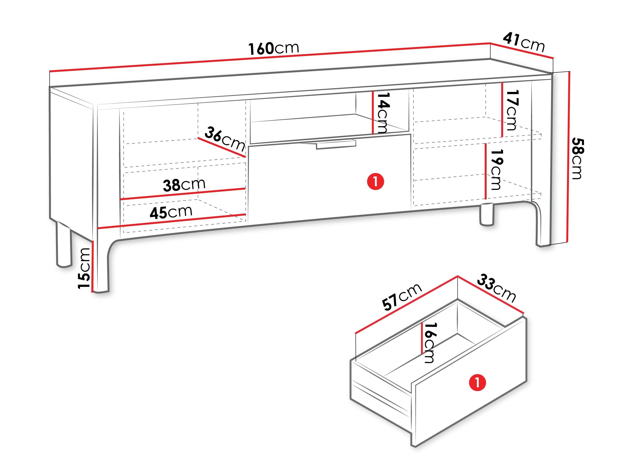TV-bord Camdela 104