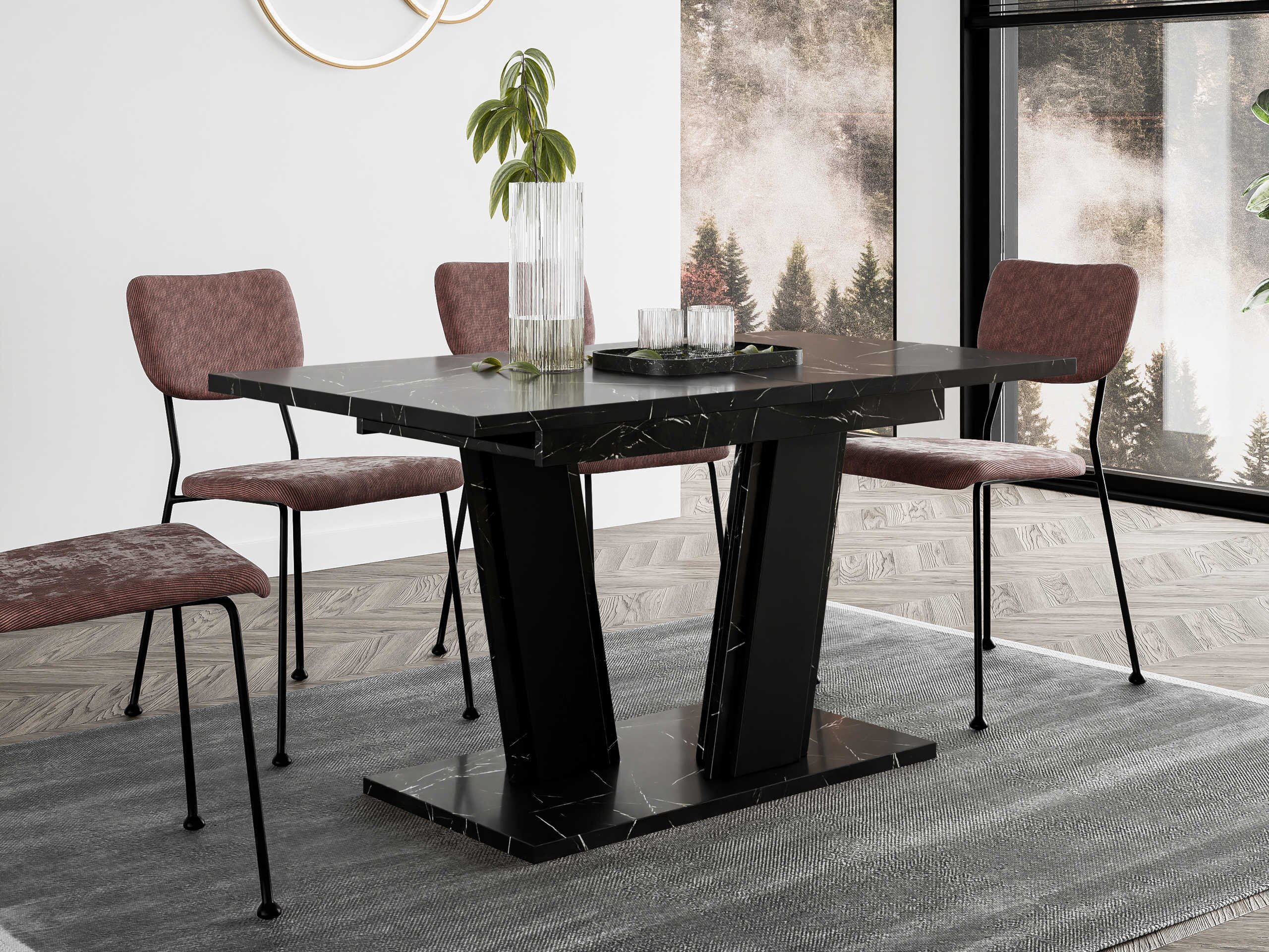 Bord Goodyear 139 (Sort marmor + Sort)