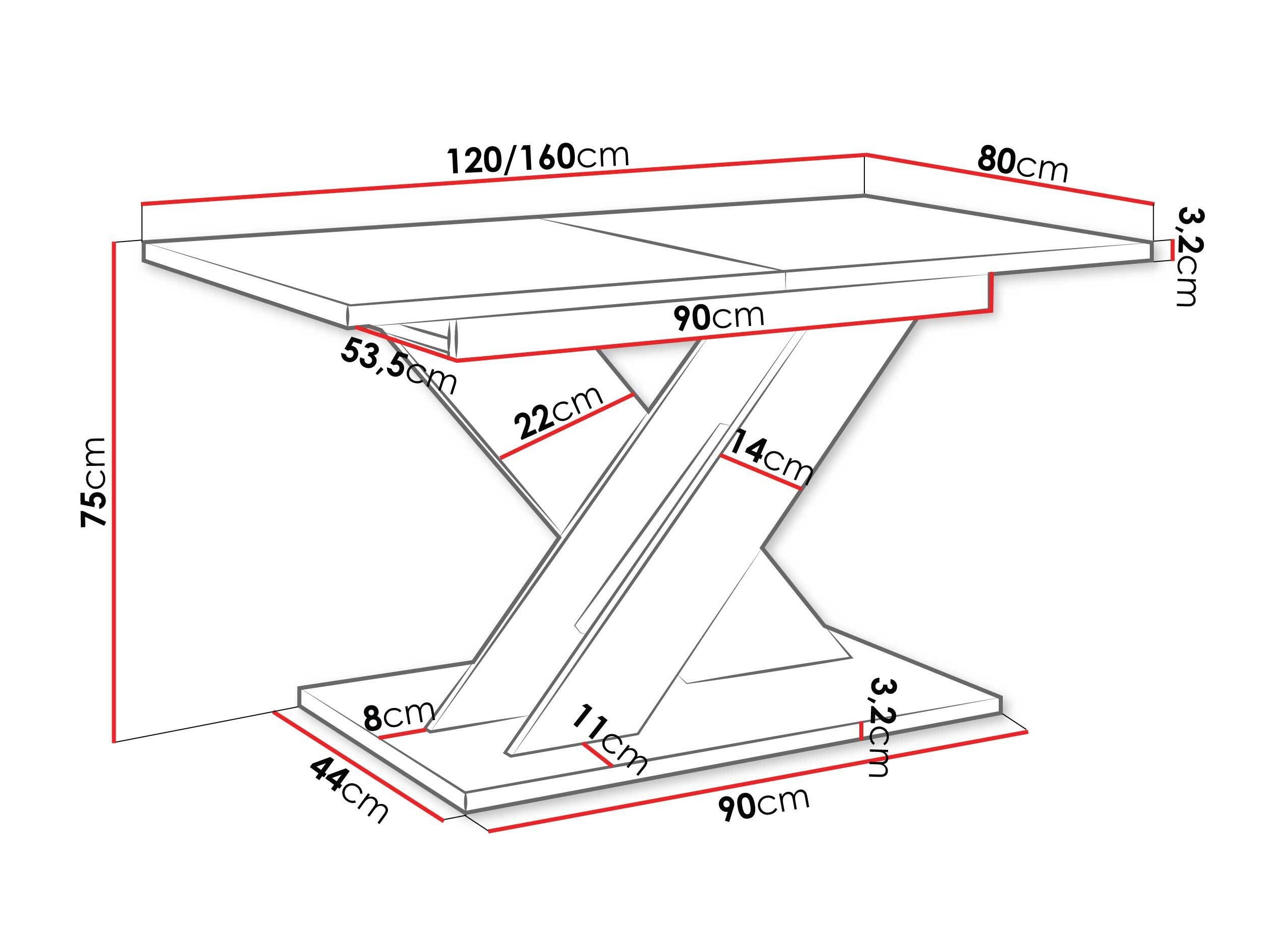 Bord Goodyear 141 (Sort + Wotan eg)
