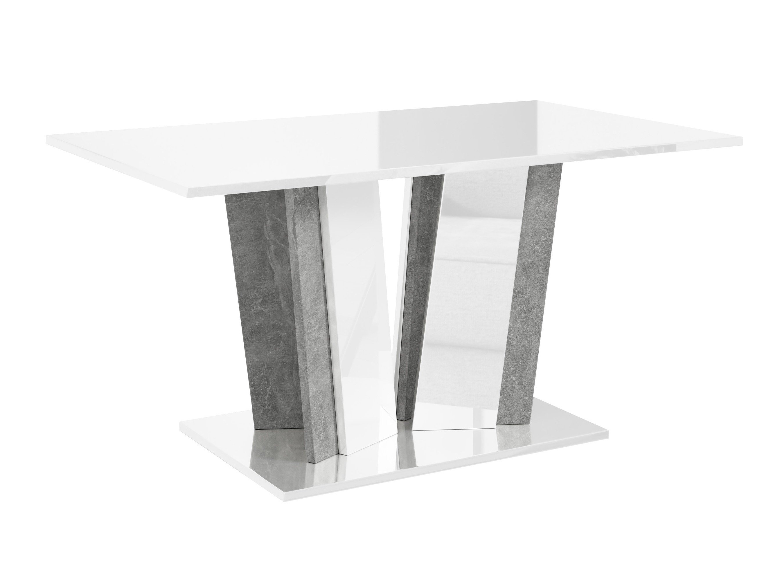Sofabord Goodyear 143 (Glansfuld hvid + Beton)