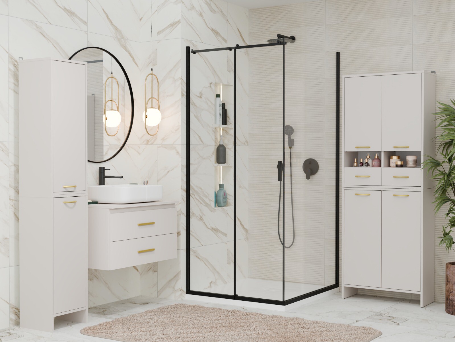 Væghængt badeværelsesskab Servou 117 (Kashmir)
