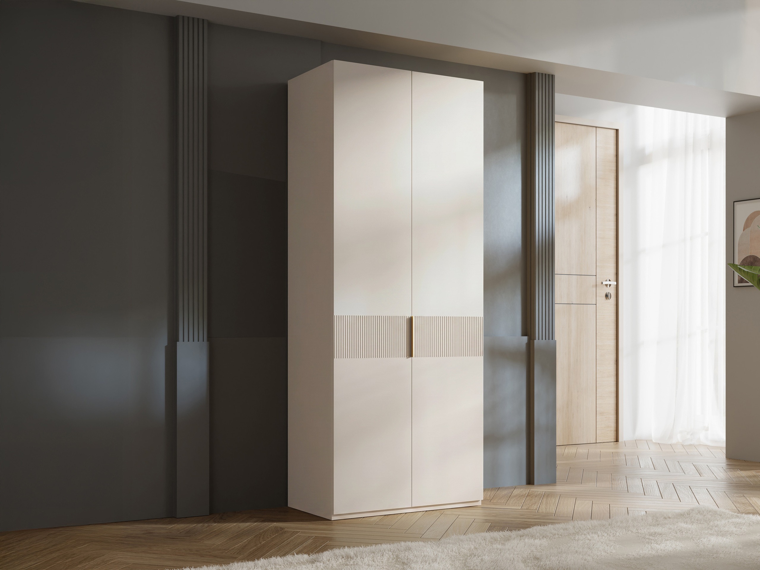 Garderobeskab Toledo 145 (Beige)