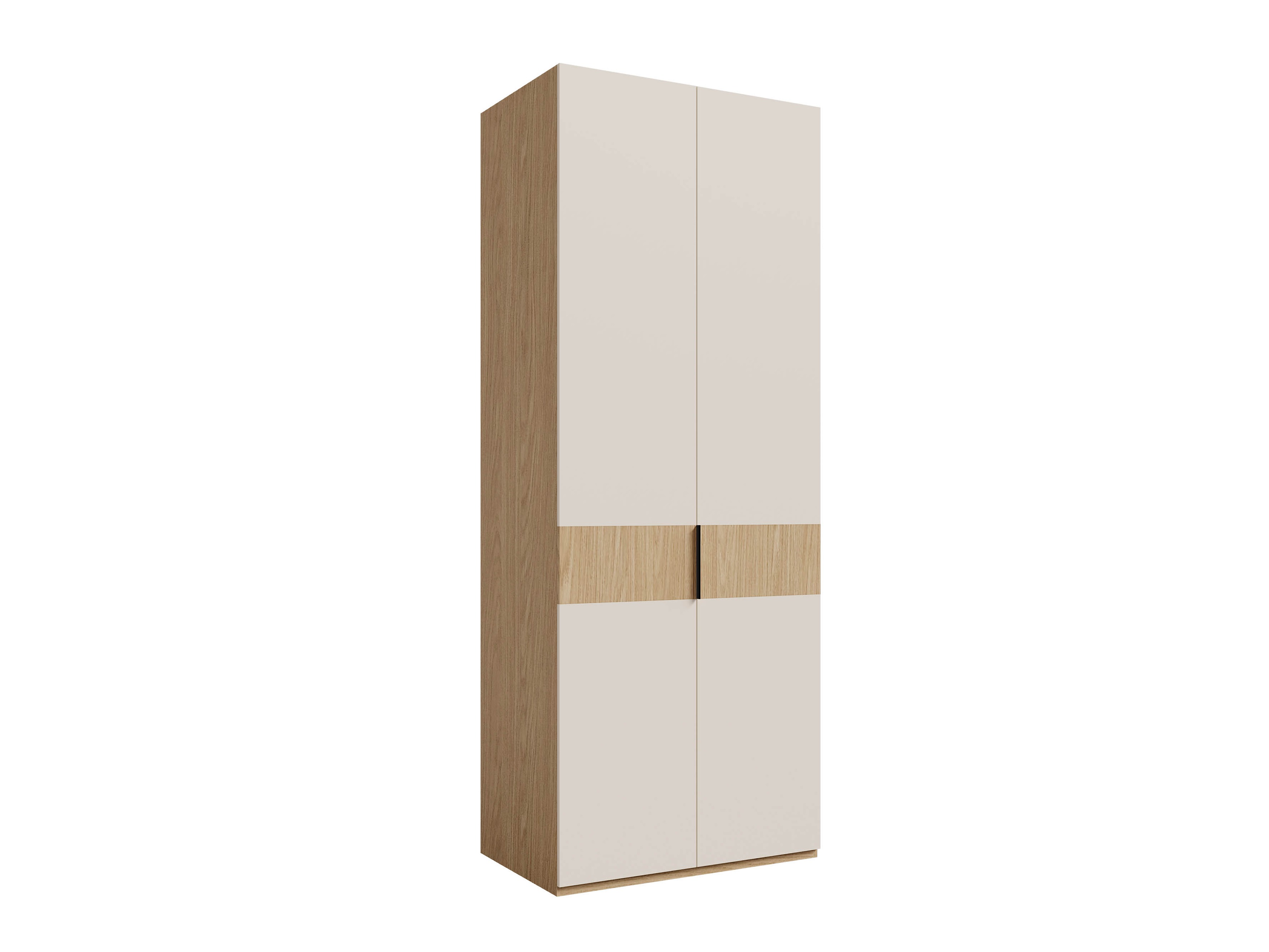 Garderobeskab Toledo 145 (Egetræ + Beige)