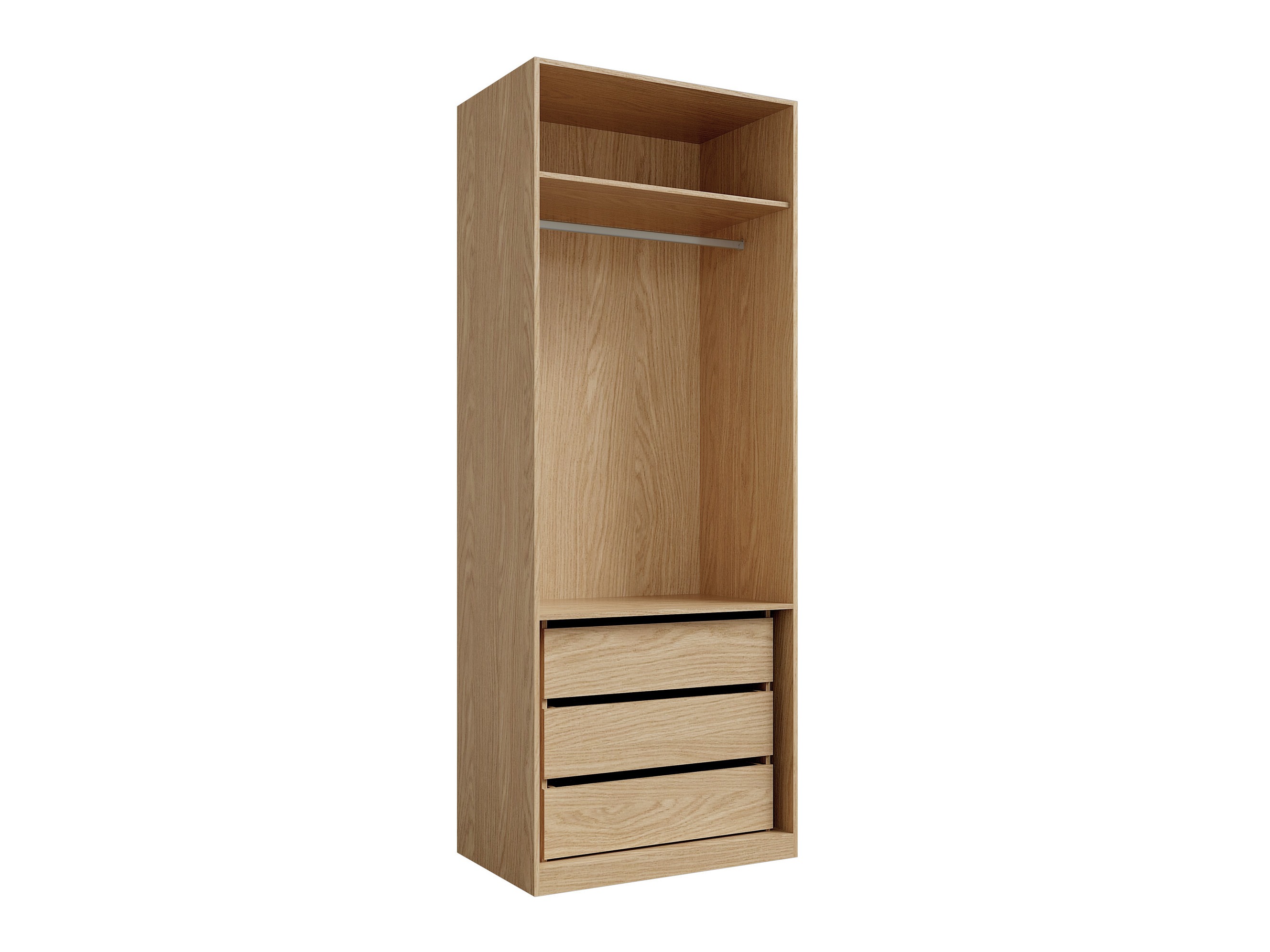 Garderobeskab Toledo 145 (Egetræ + Beige)