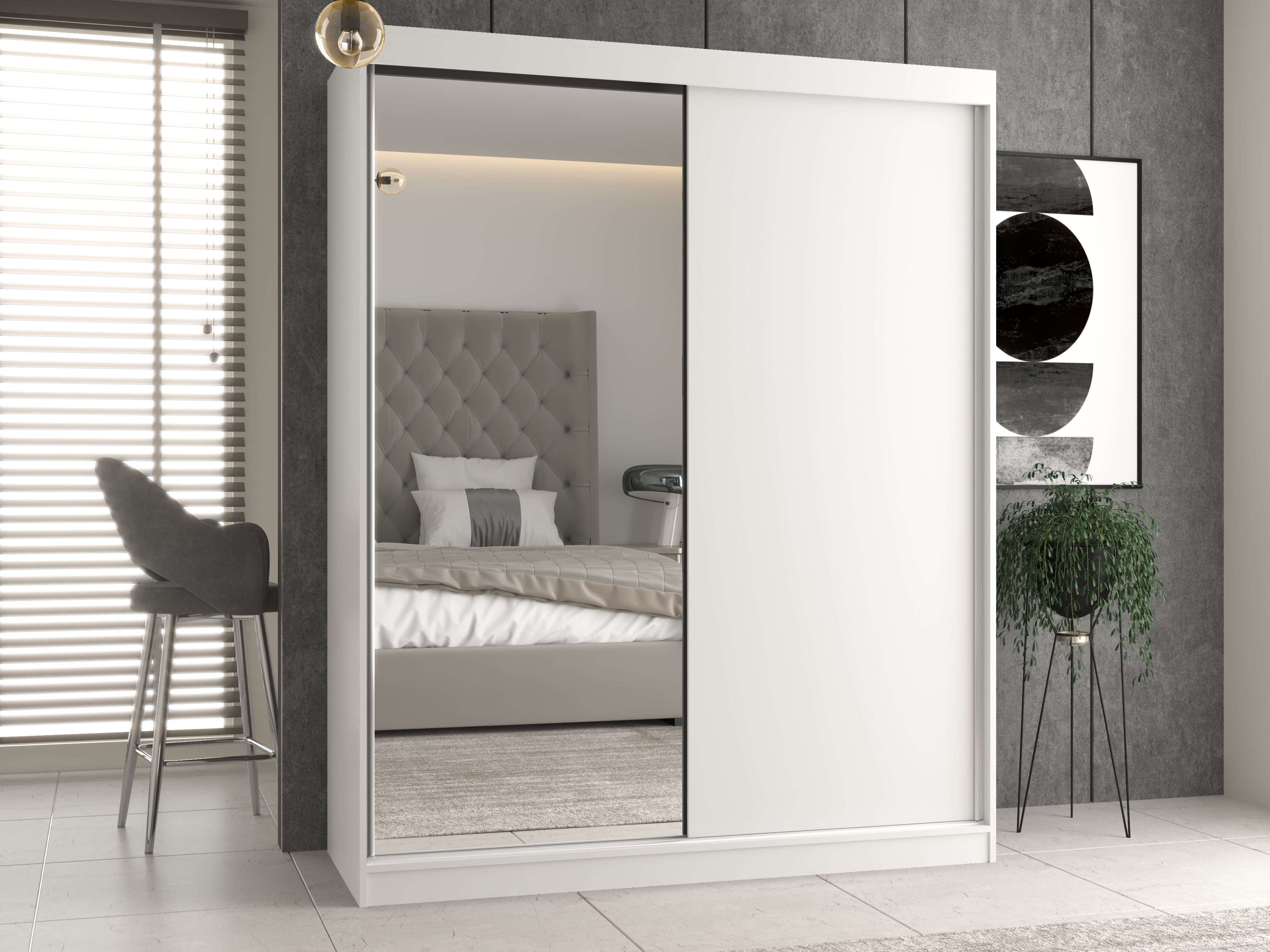Garderobeskab Mandeville 383 (Hvid)