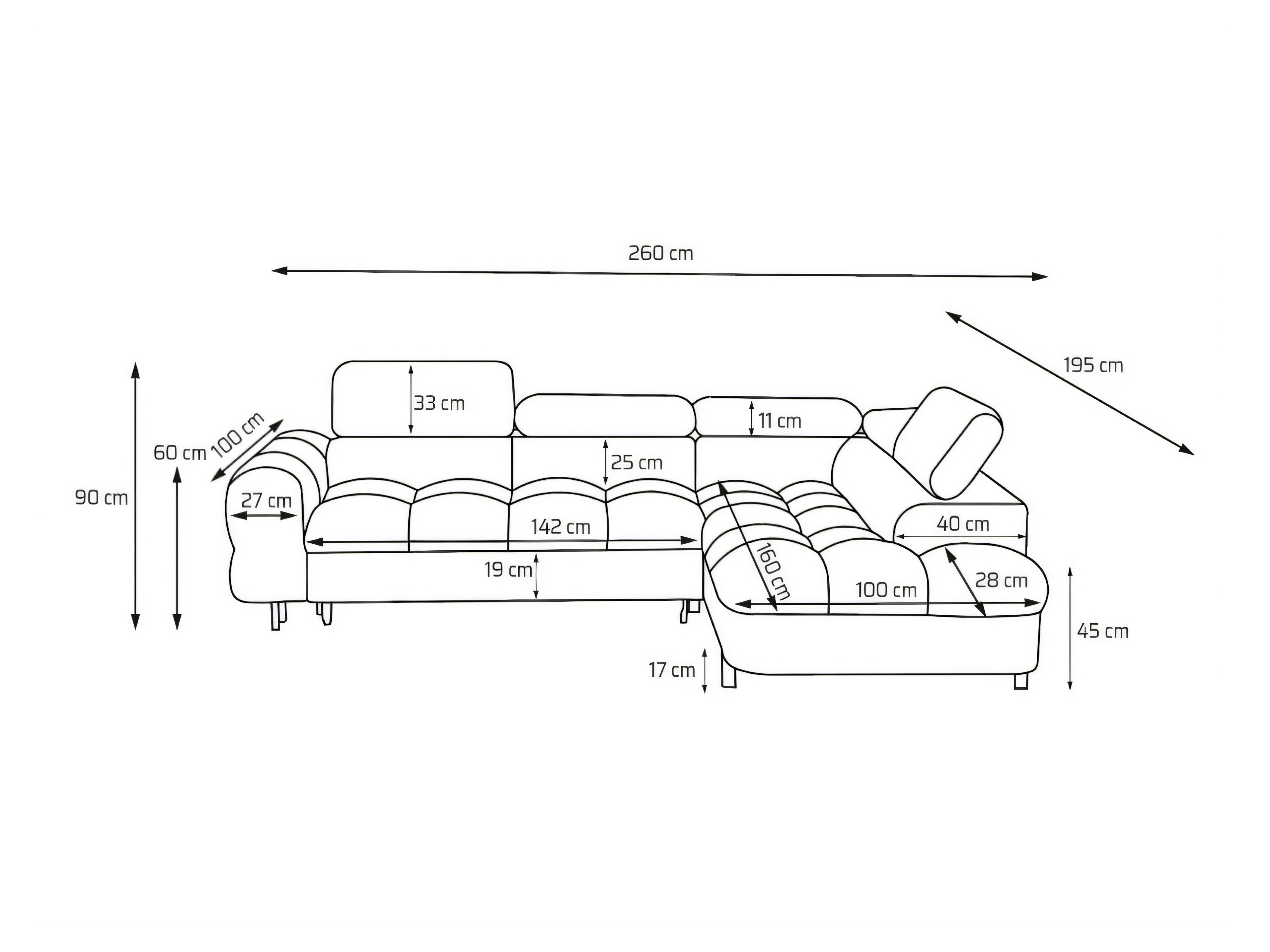 Hjørnesofa Carson 139 (Element 03)