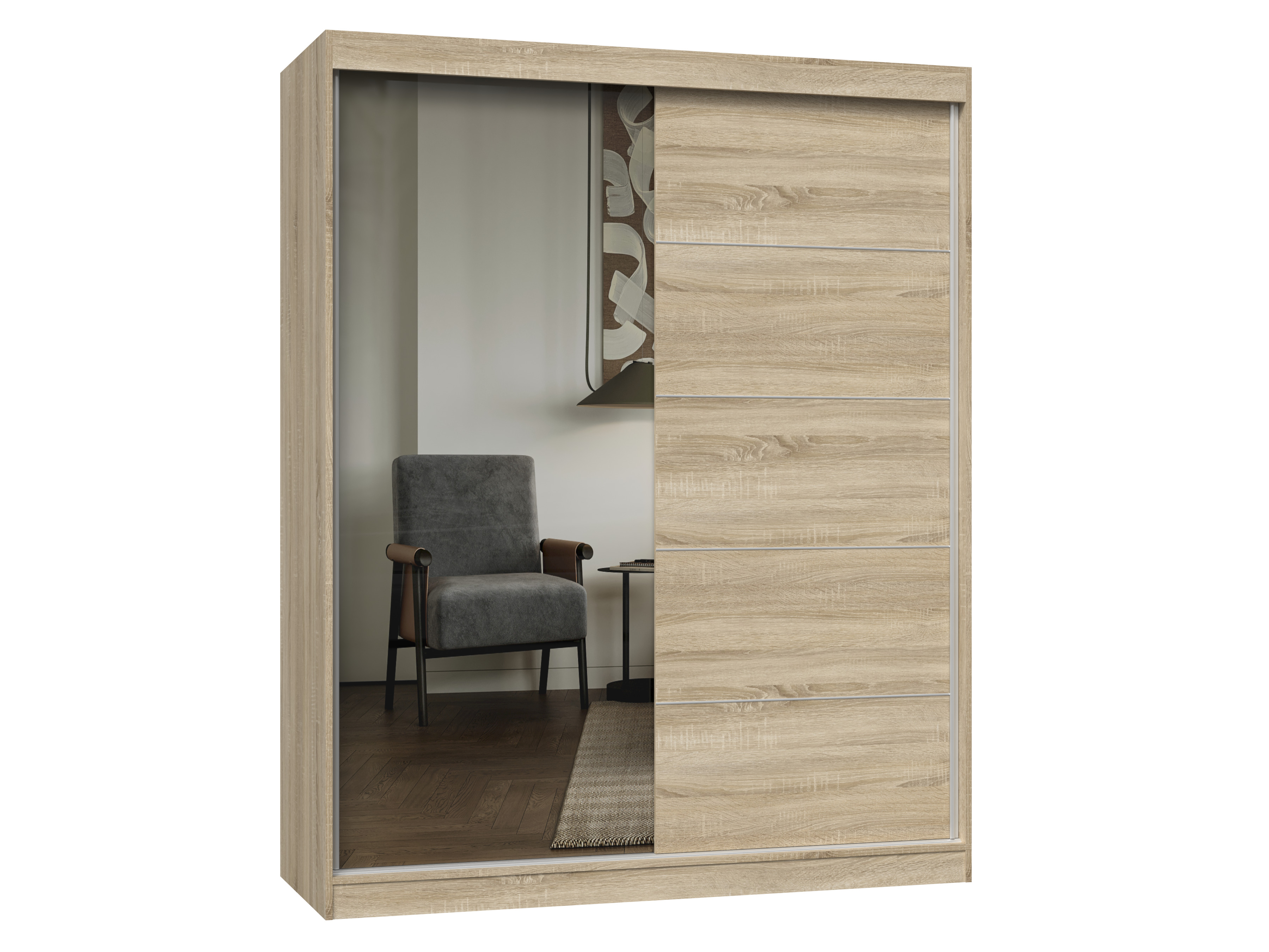 Garderobeskab Mandeville 389 (Sonoma eg)