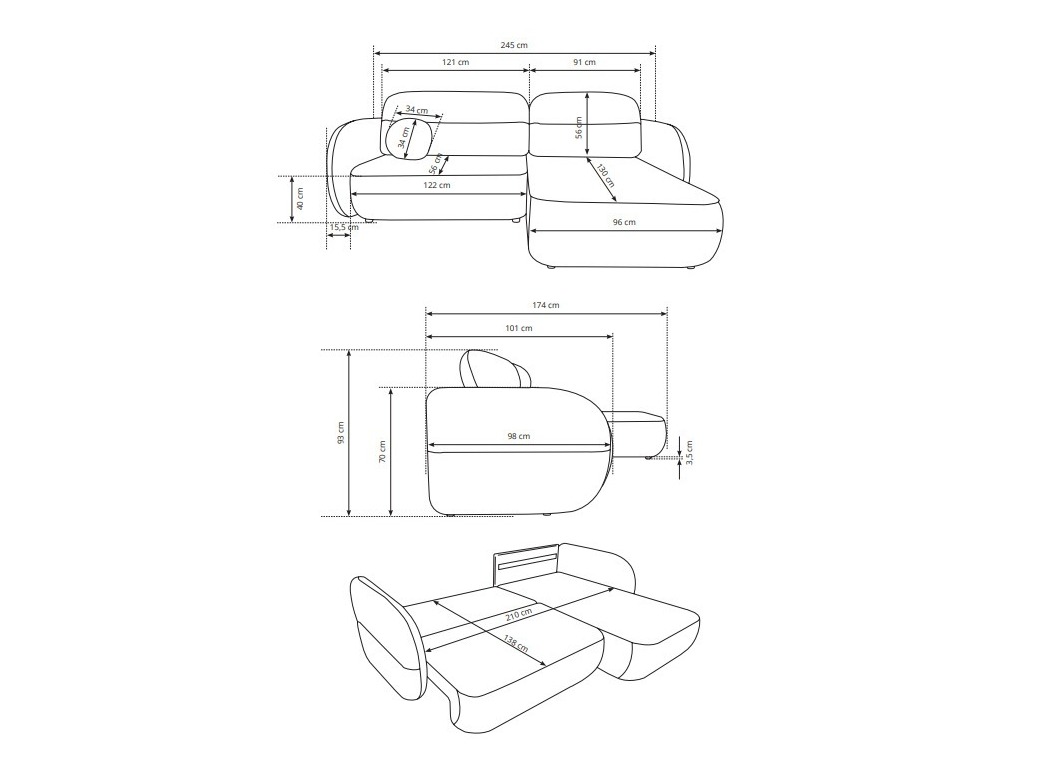 Hjørnesofa Kingston 216