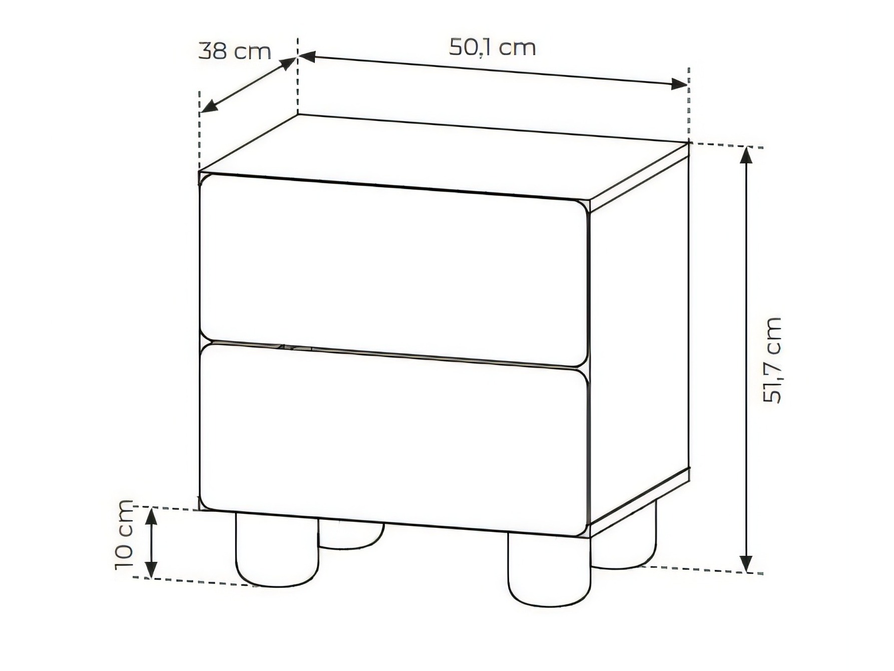 Sengebord Verdoru 107