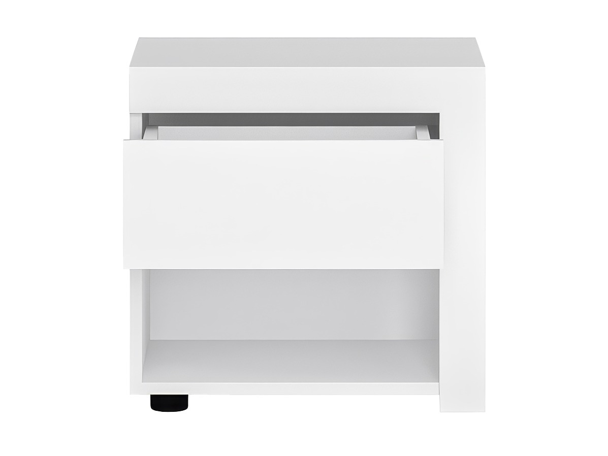 Sengebord Feldeli 113 (Hvid + Glansfuld hvid)