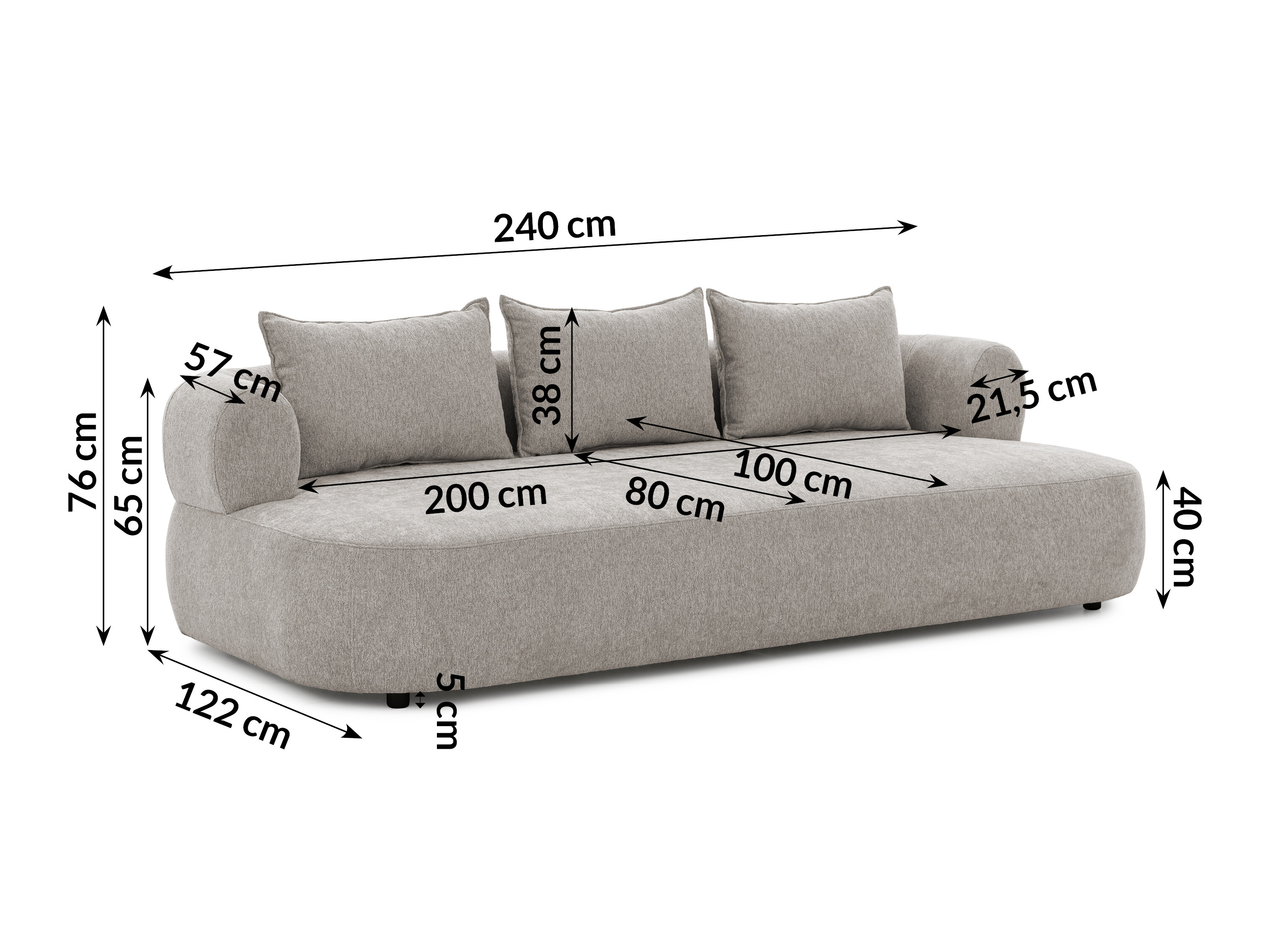 Sofa Rocklin 223 (Toro 145)
