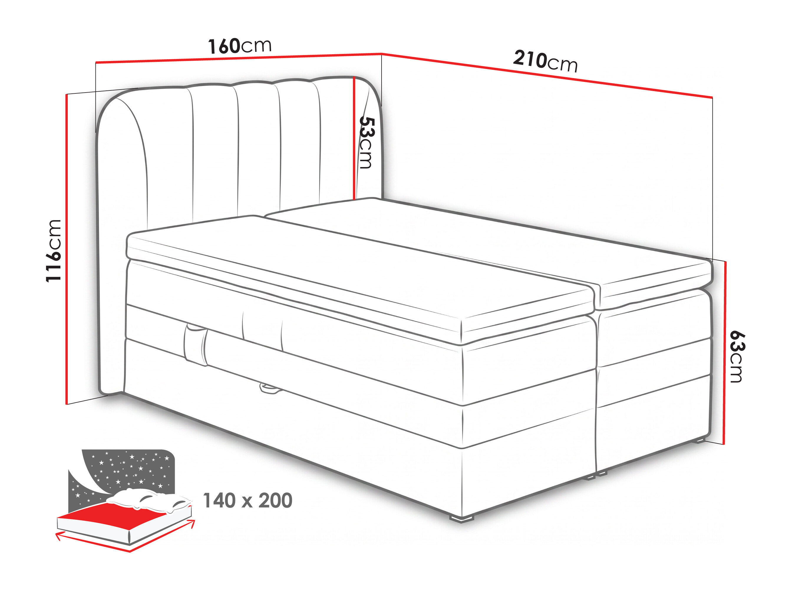 Kontinentalseng Norman 127 (Grå)